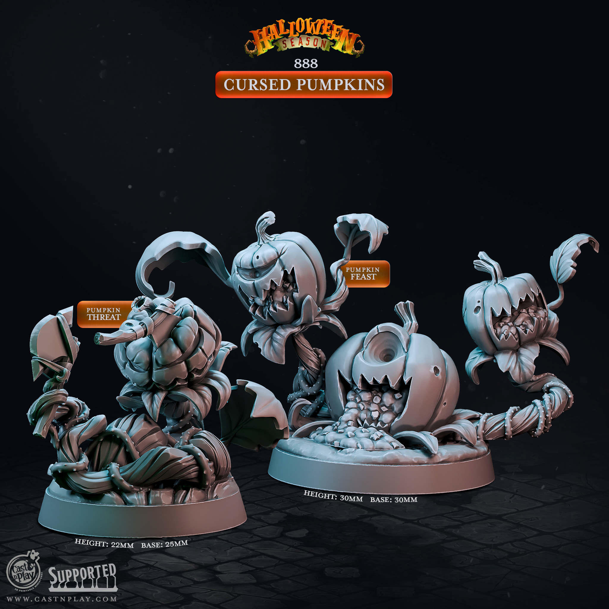 Cursed Pumpkins (Pre-Supported) | Cast n Play