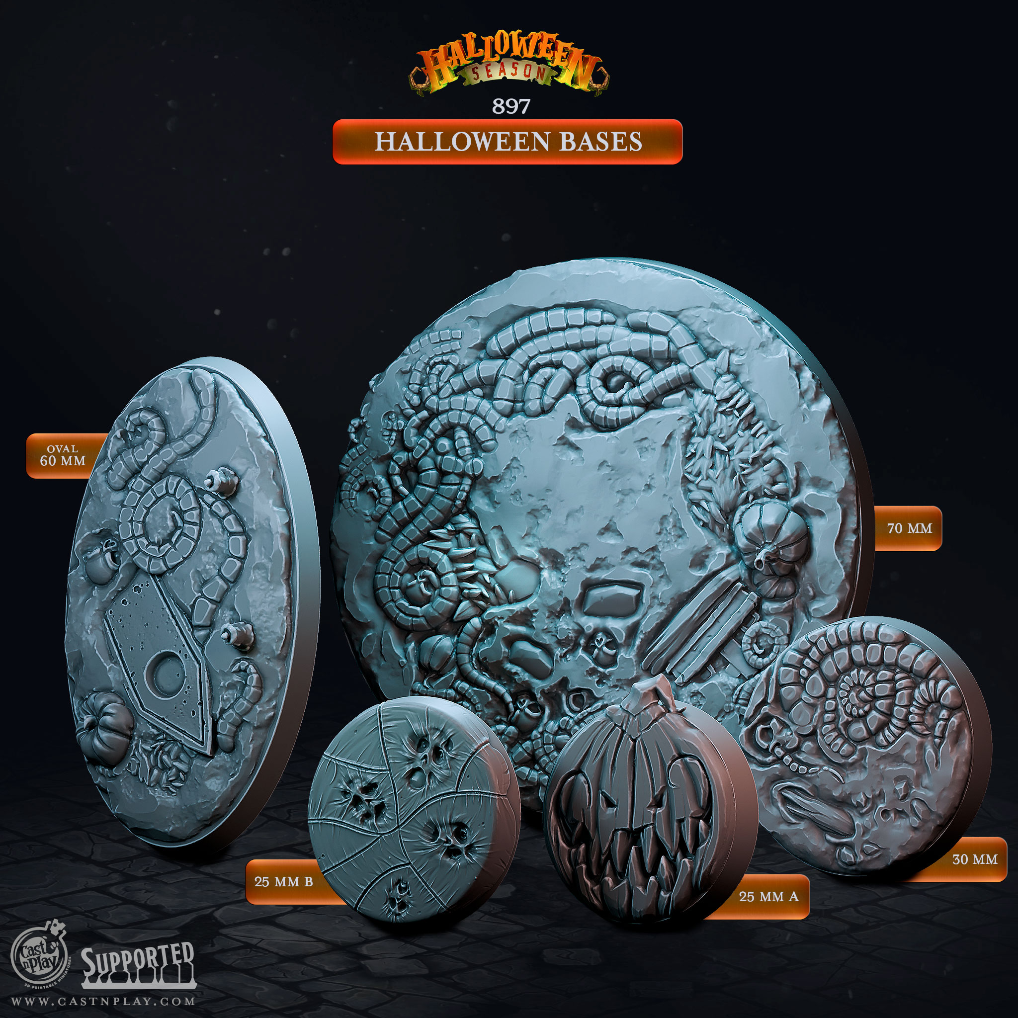 Halloween Bases (Pre-Supported) | Cast n Play