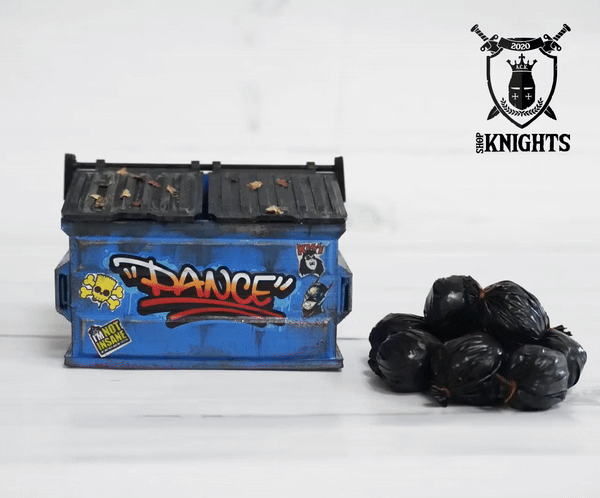 Diorama / Dumpster/ Diorama part/ Sculpture Miniature Graffiti/ TMNT Diorama