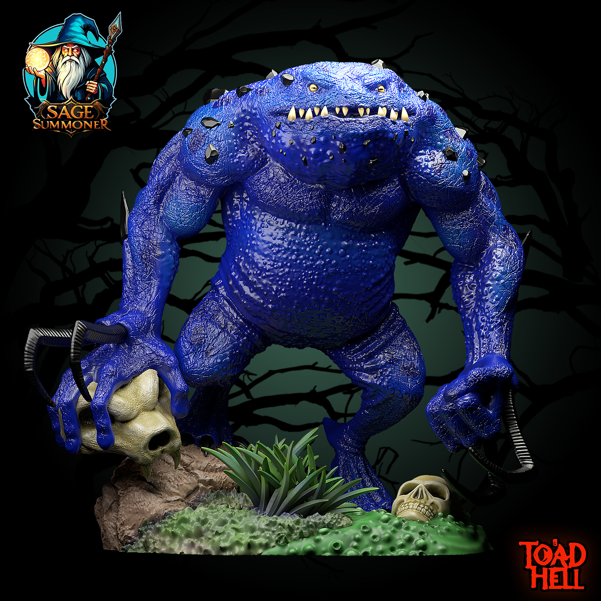 Blue Slaad Toad 1 - Toad Hell - FREE STL