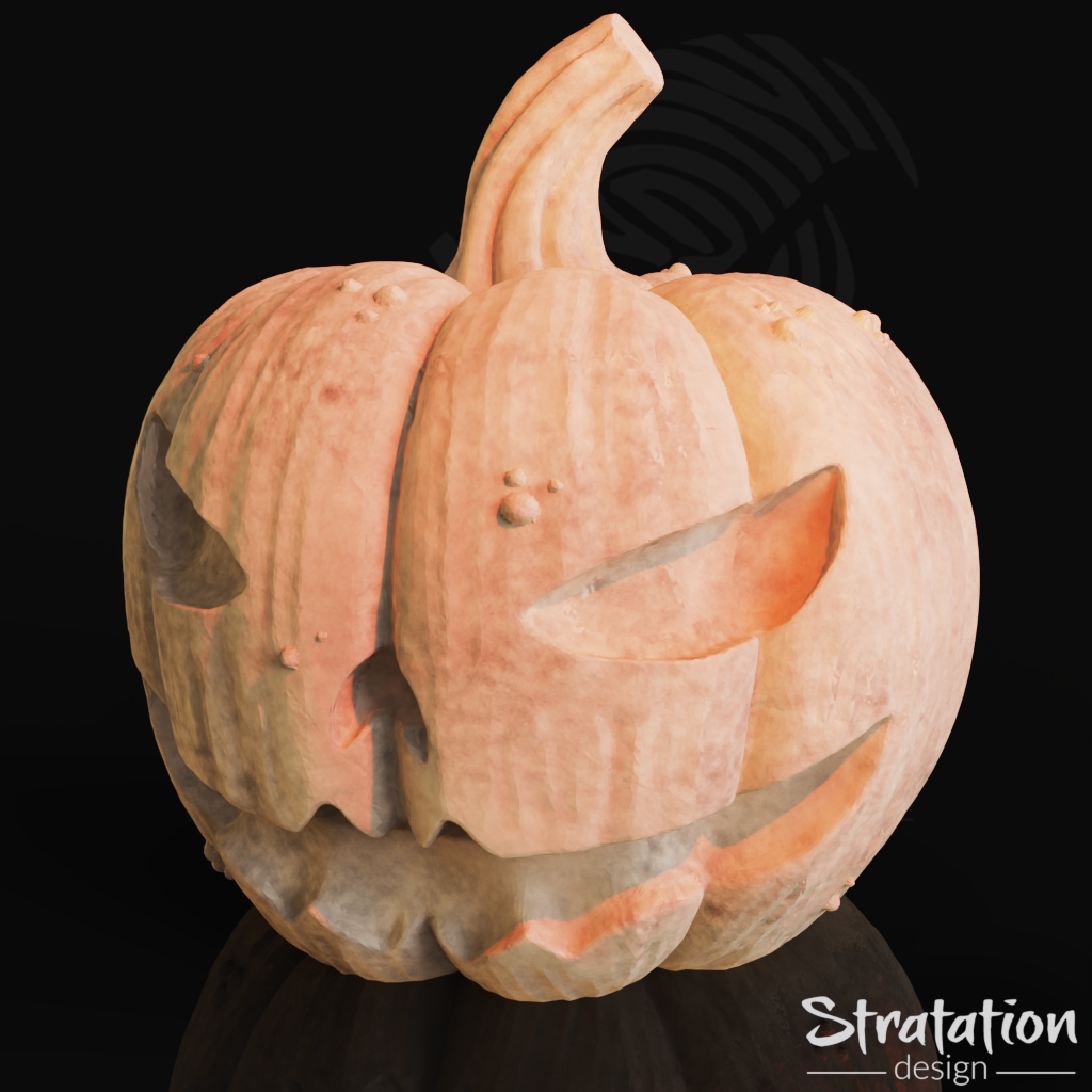 Scowlgourd Halloween Pumpkin