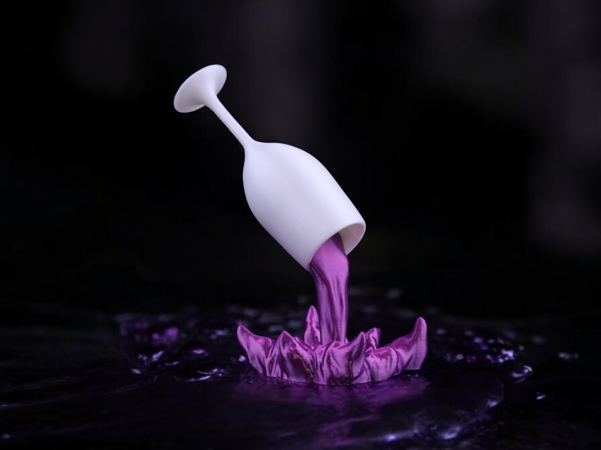 SPILLED WINE GLASS