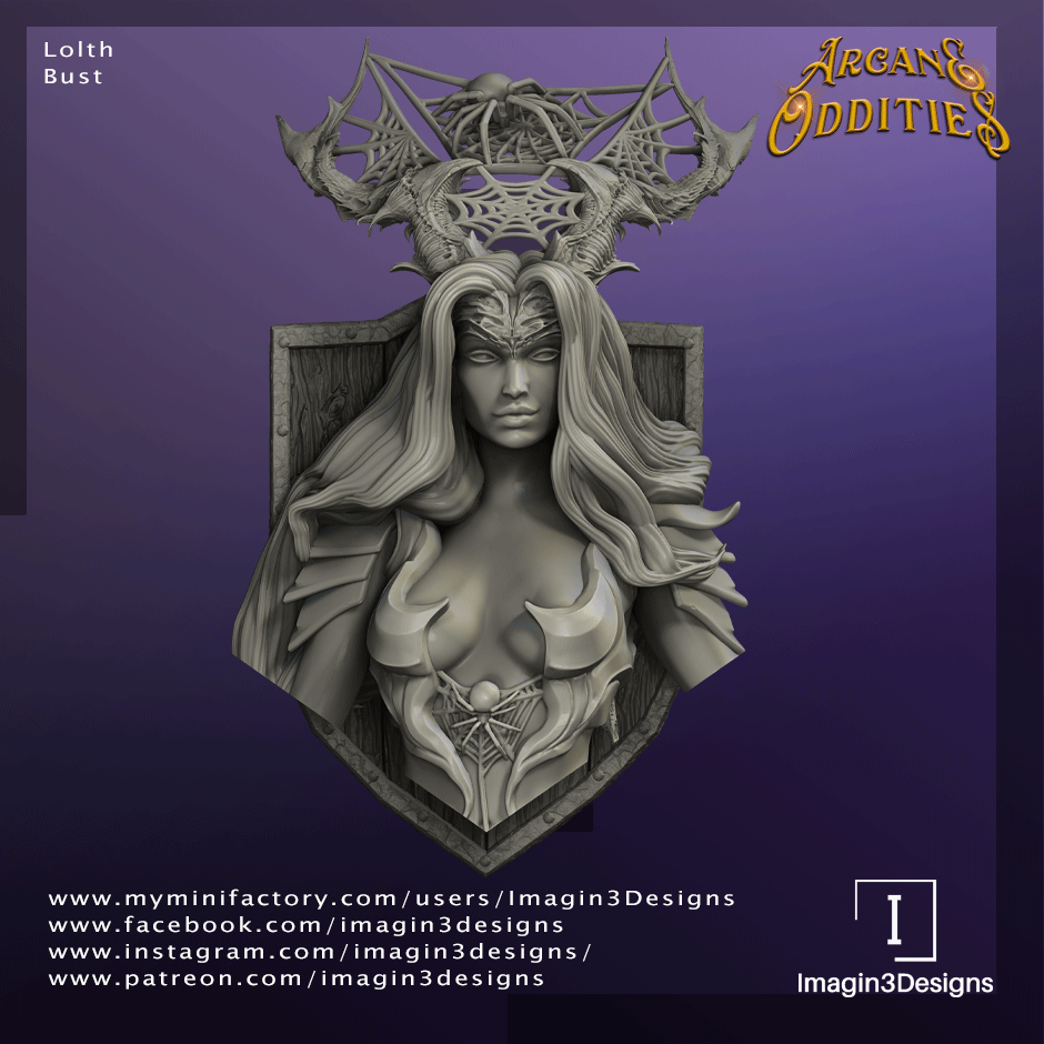 Pre-Supported Lolth Bust