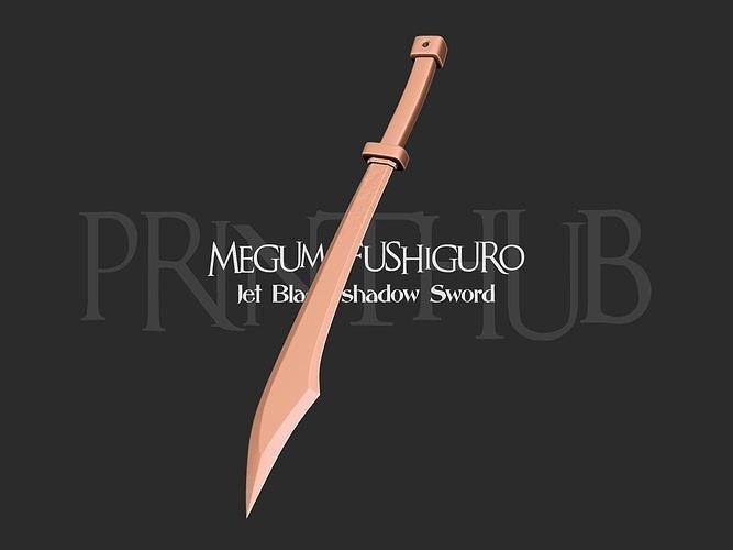 Jet Black Shadow Sword Megumi Fushiguro