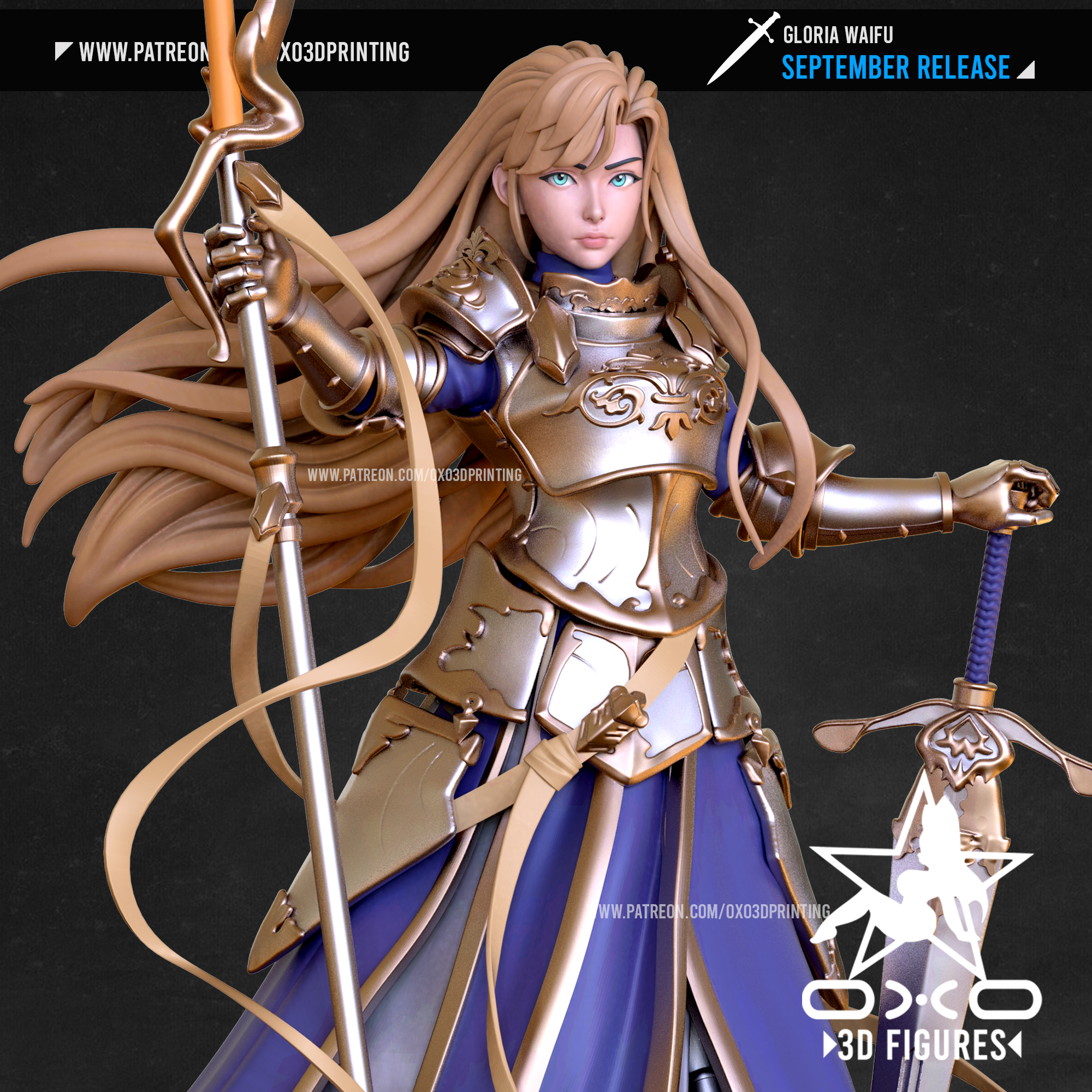 Gloria Anime 3D Print Miniature
