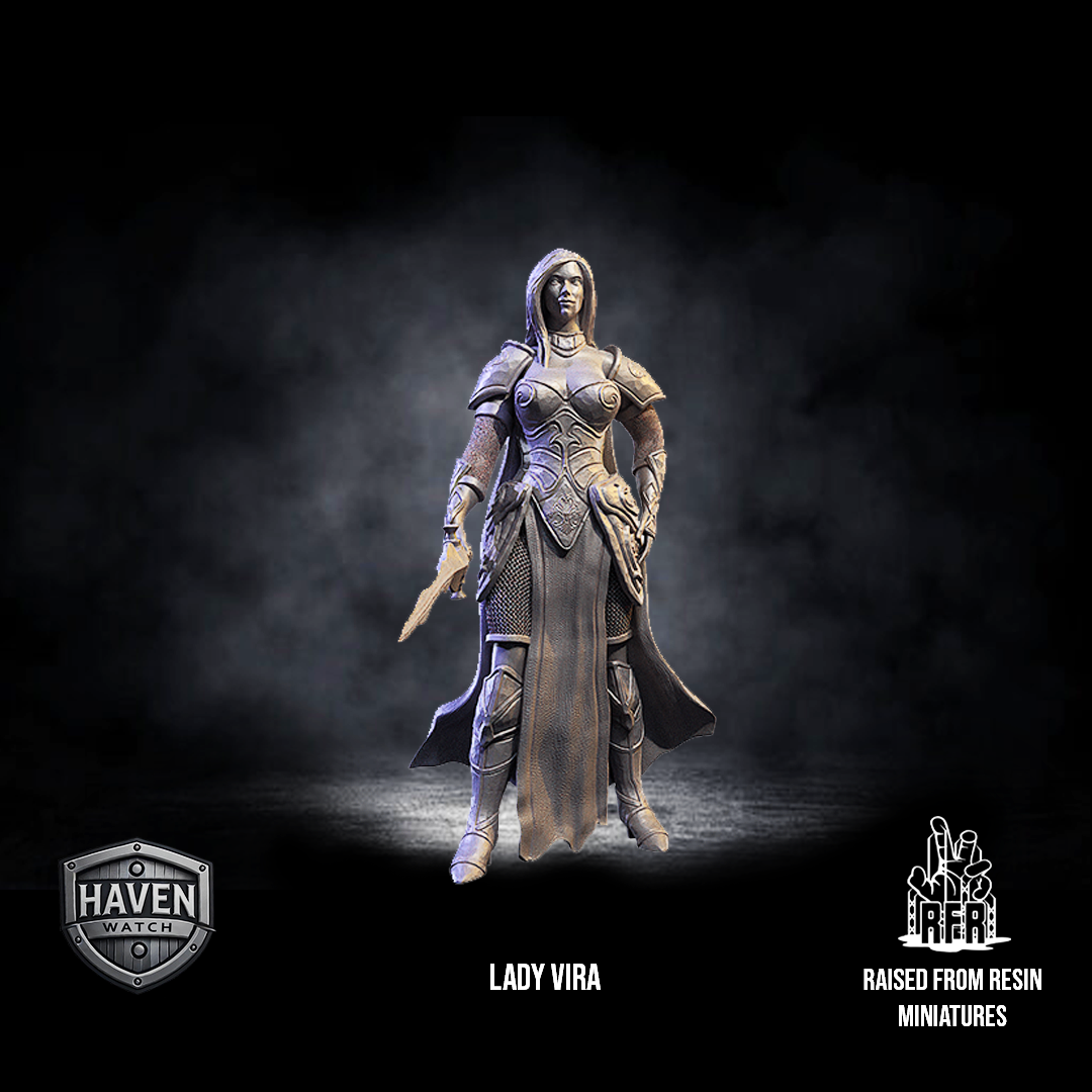 Chieftain Lady Vira- Tabletop miniatures (Pre-Supported)
