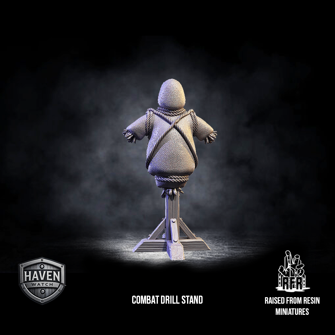 Combat drill stand - Tabletop scatter miniature (Pre-Supported)