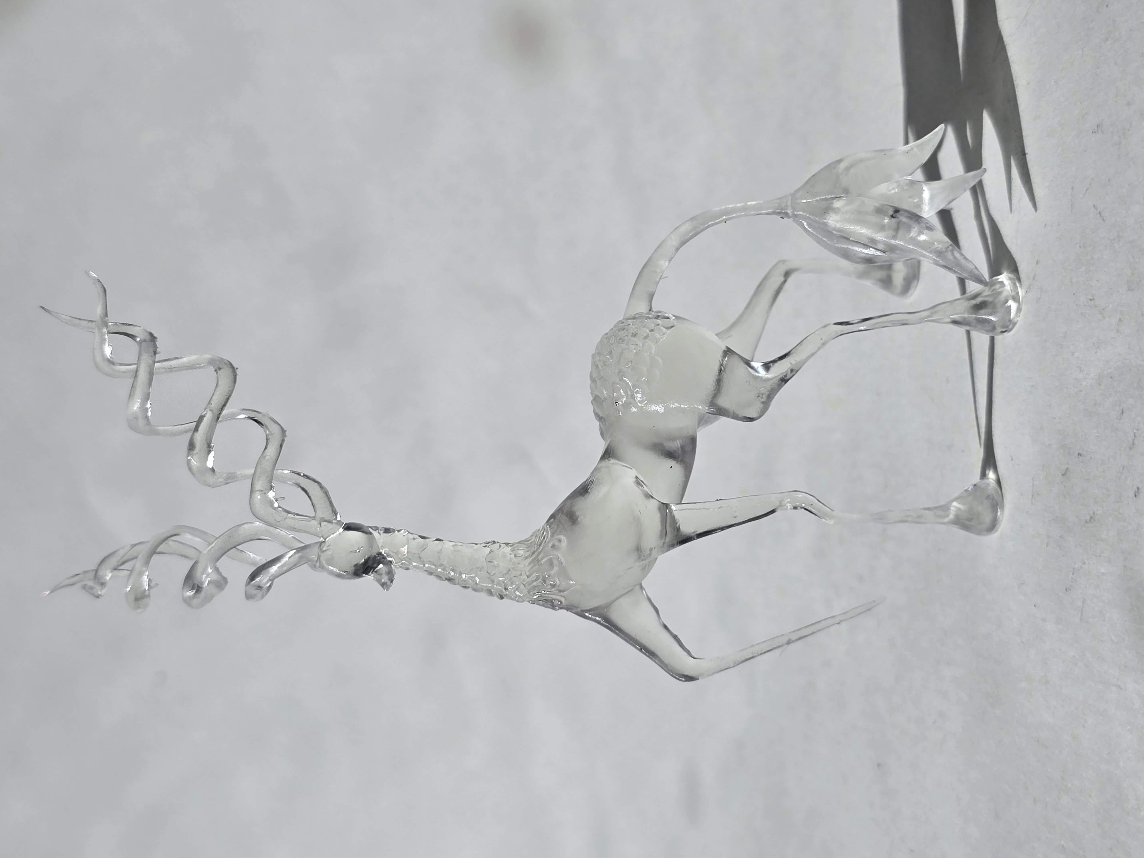 Kirin Deer Glass Sculpture