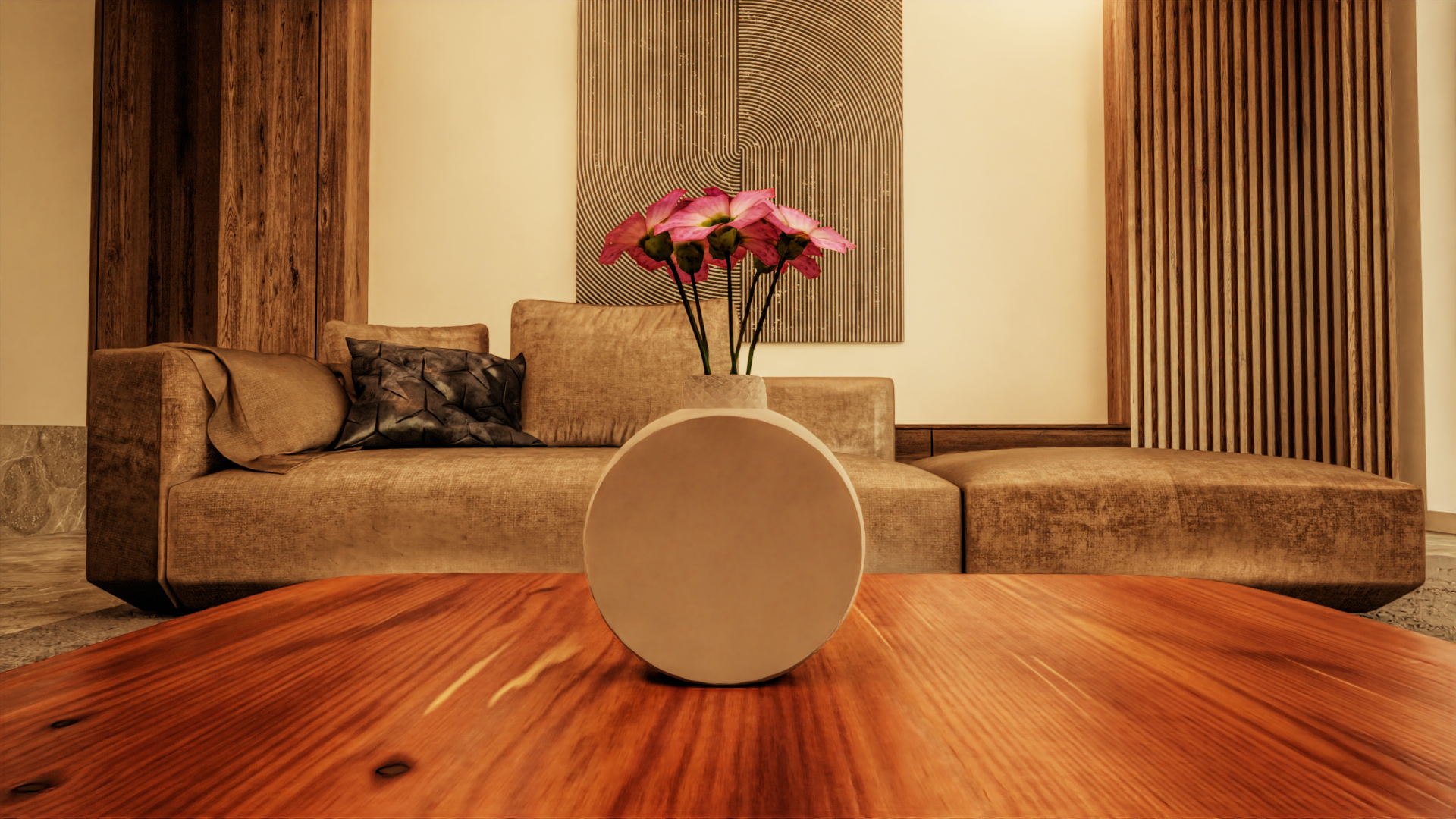 Abstract Modern Circle Vase