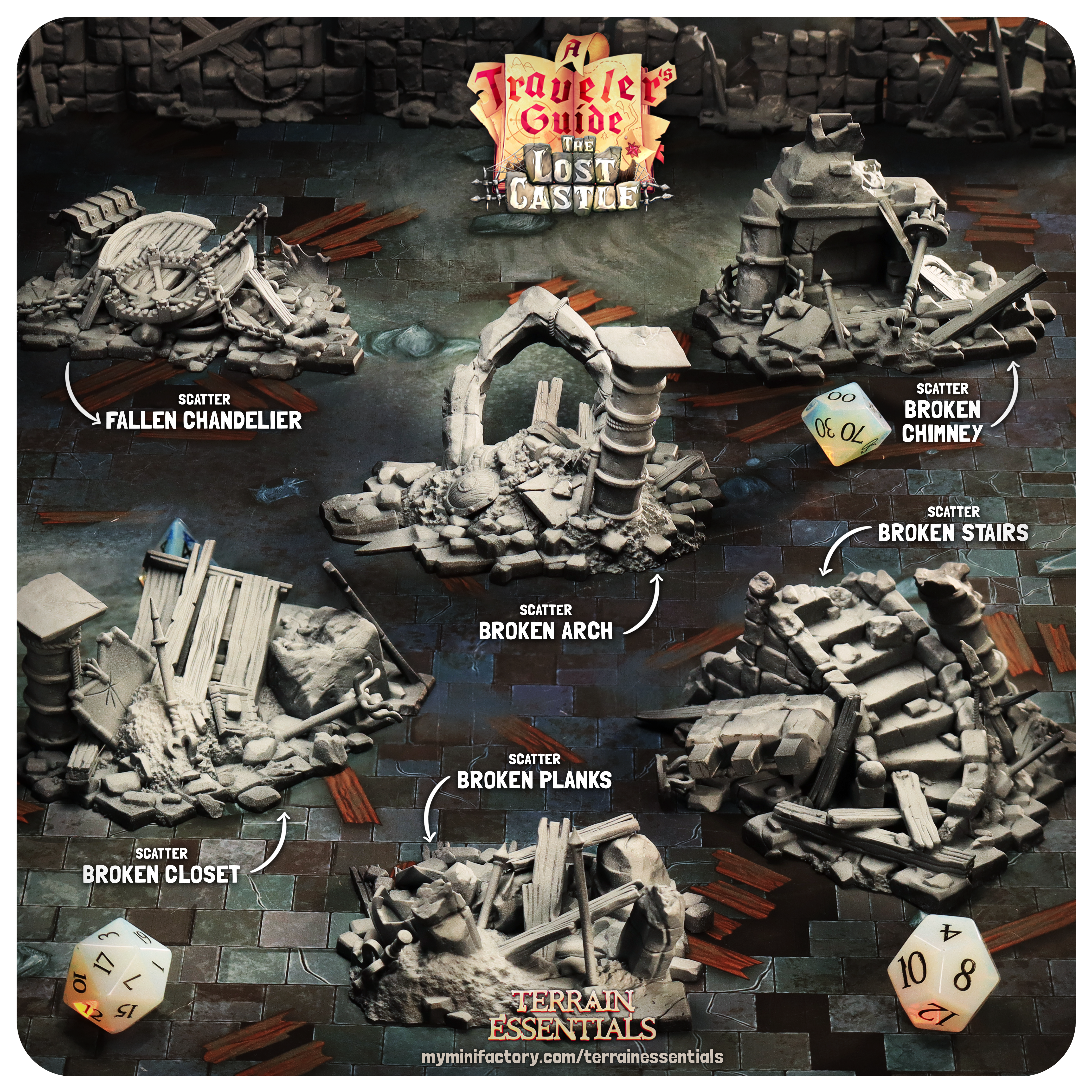 The Lost Castle Terrain - Scatter (Pre-Supported)