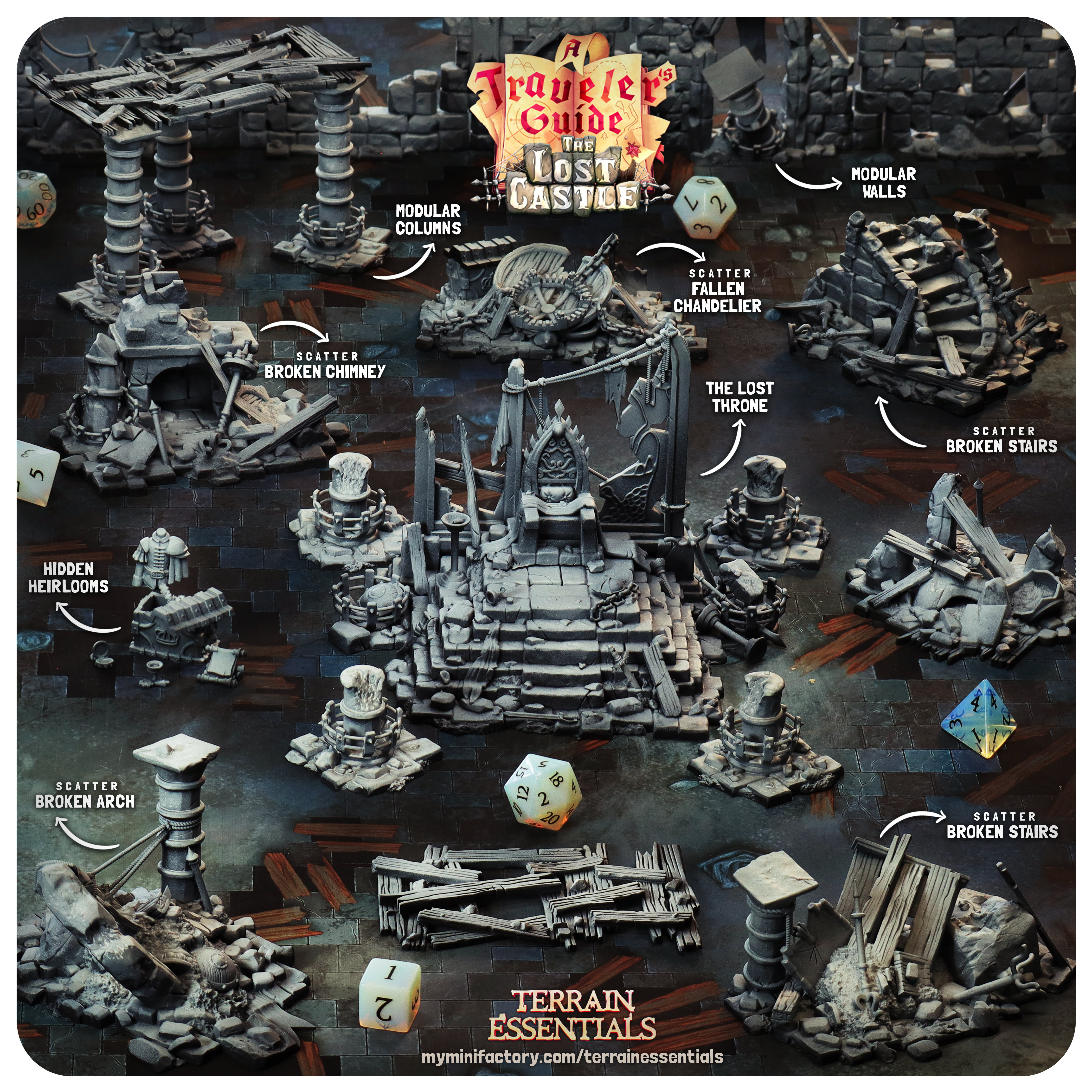 The Lost Castle Terrain Set (Pre-Supported)