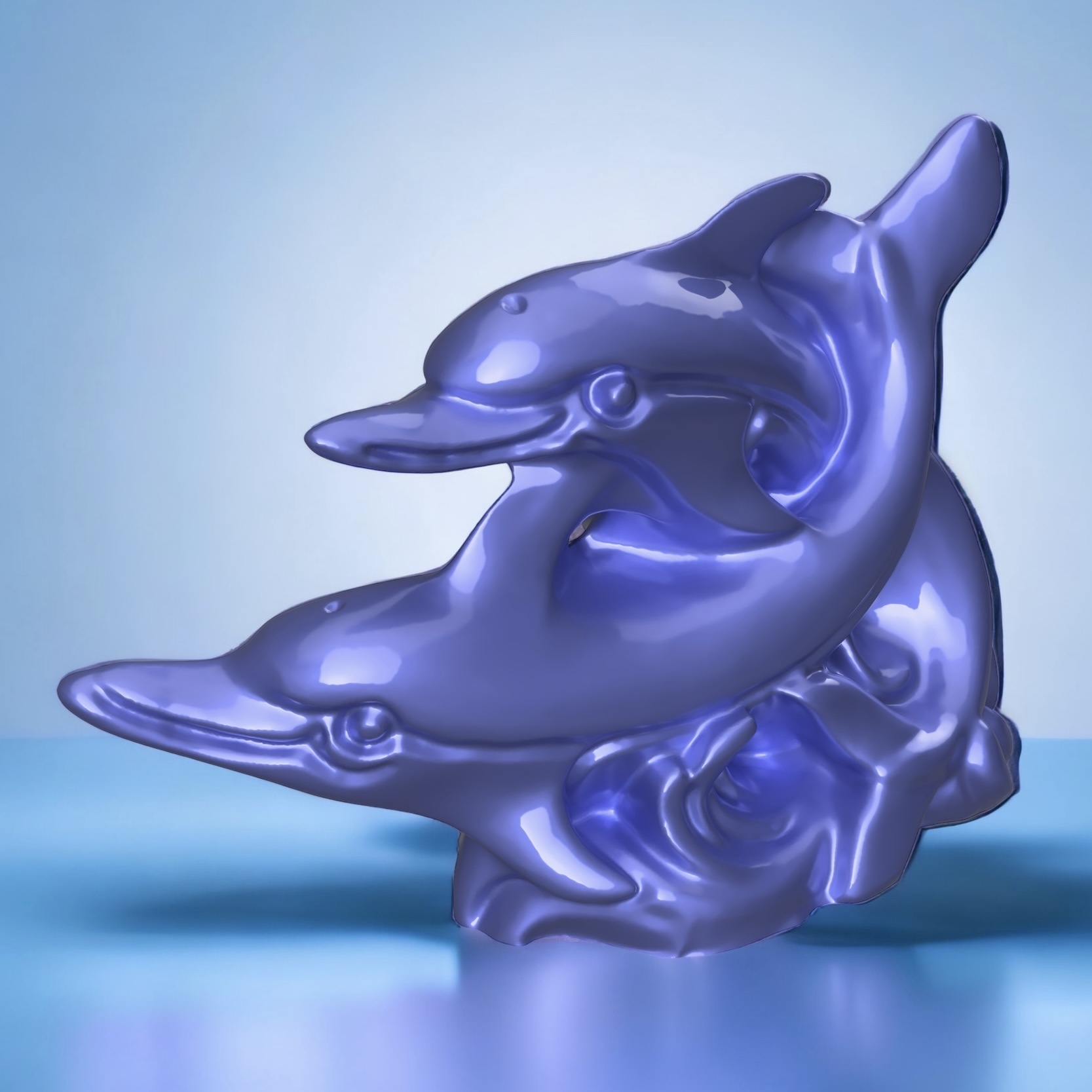 Dolphin on wave