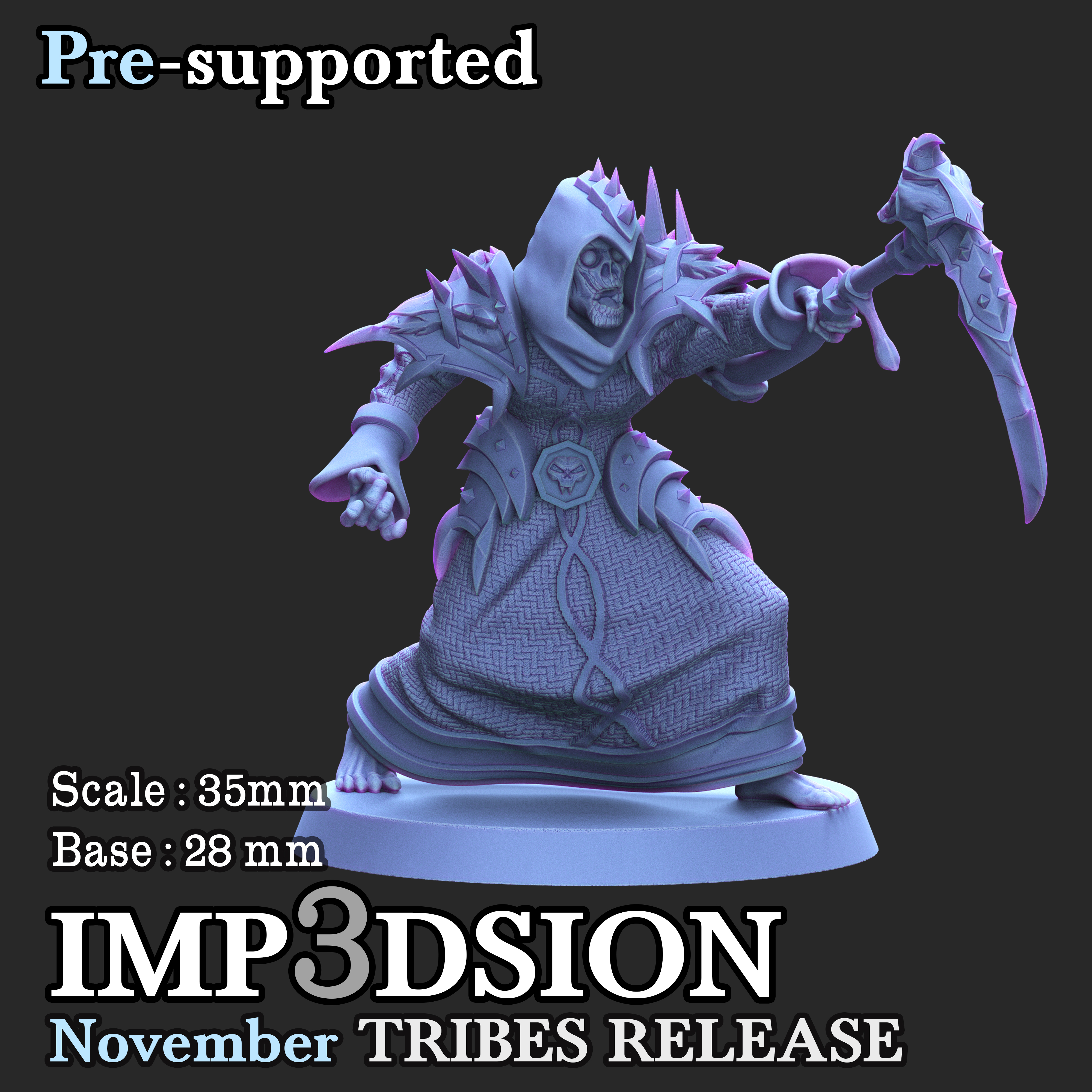 Pack of 2 undead warlocks / wizards