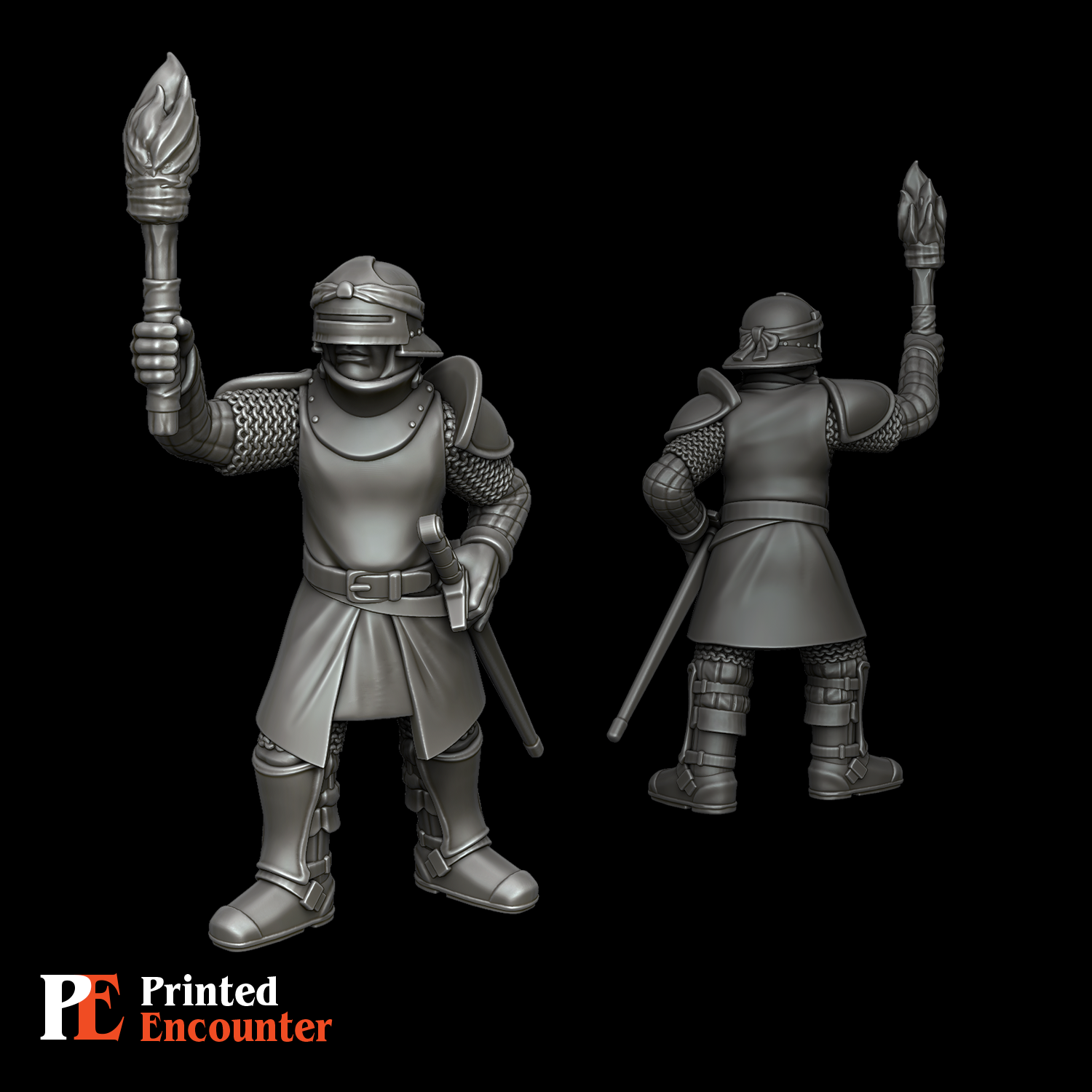 Crusader/Knight holding Torch