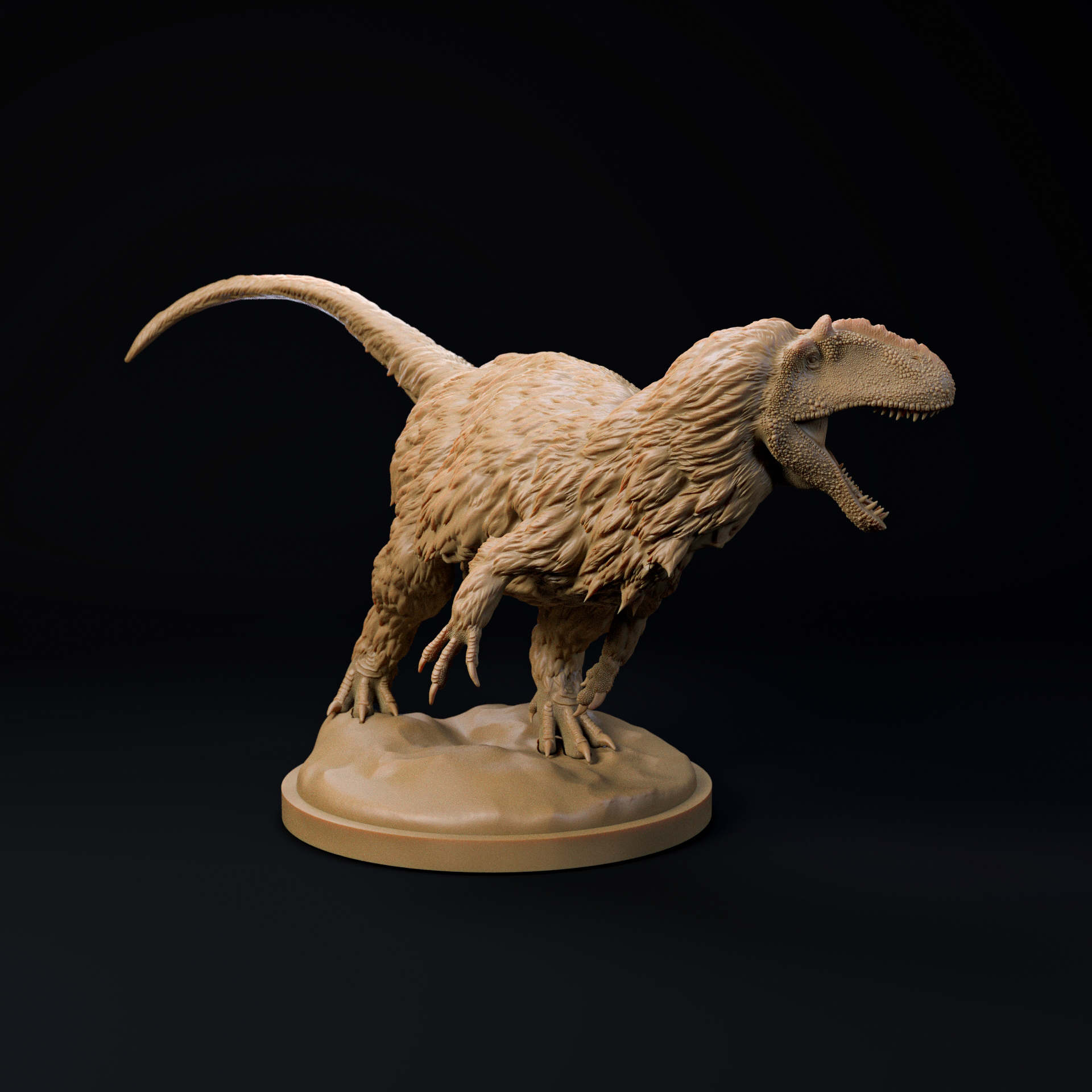 Yutyrannus 32mm scale - pre-supported dinosaur companion