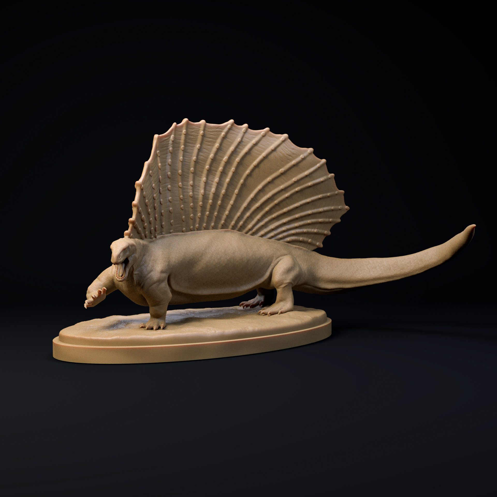 Edaphosaurus angry 1-35 scale pre-supported synapsid