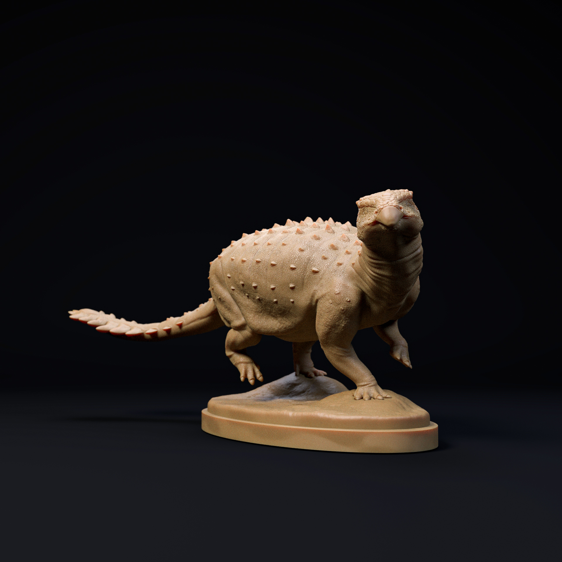 Stegouros walking 1-35 scale pre-supported armoured dinosaur