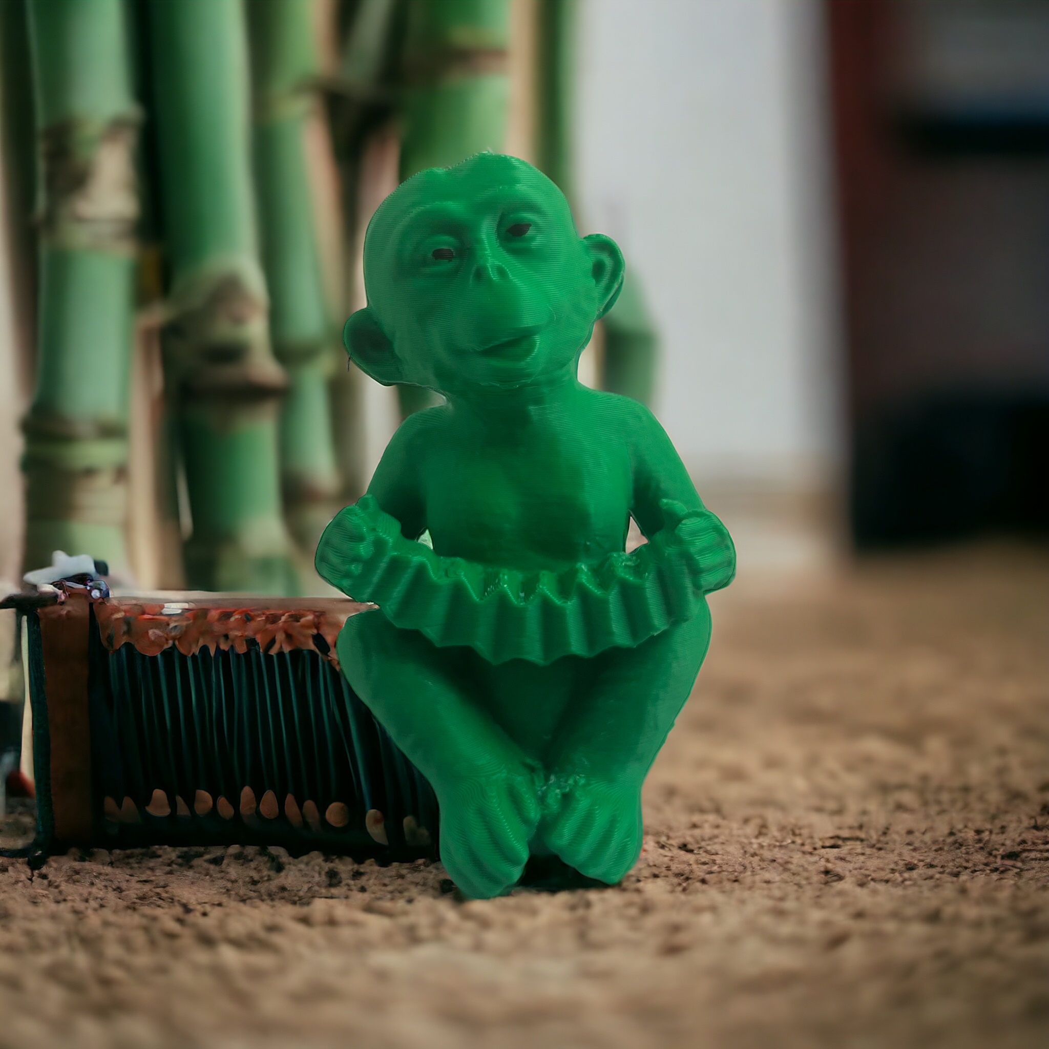 Monkey playing the accordion