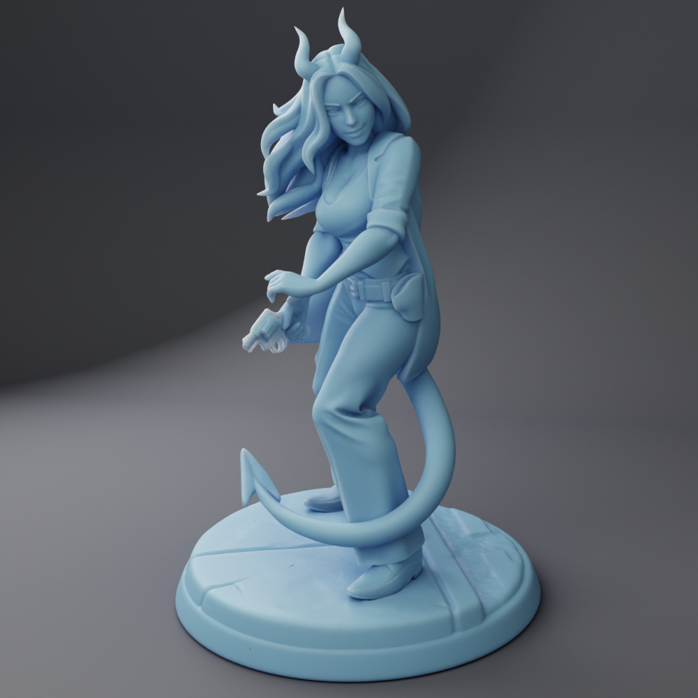 Sia the Succubus Private Investigator ( Female Tiefling / Modern / Officer )