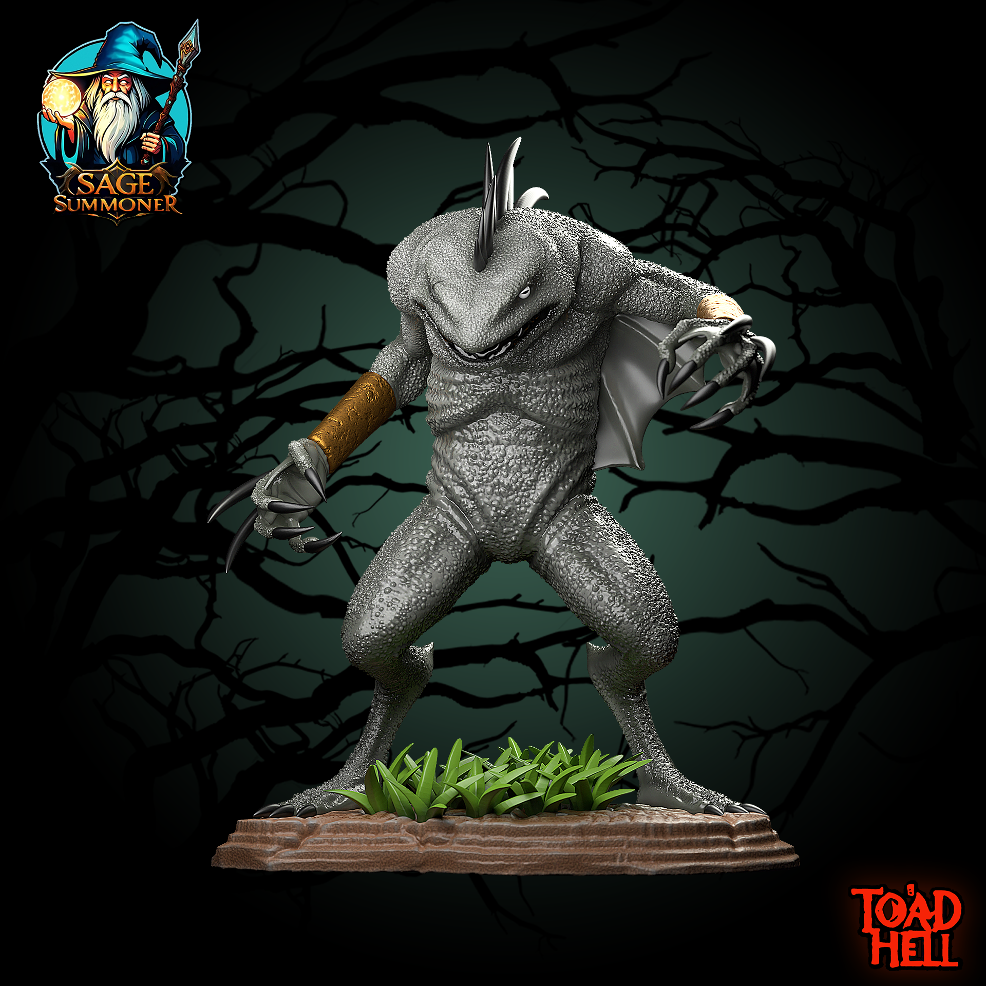 Grey Slaad Toad 1 - Toad Hell - FREE STL