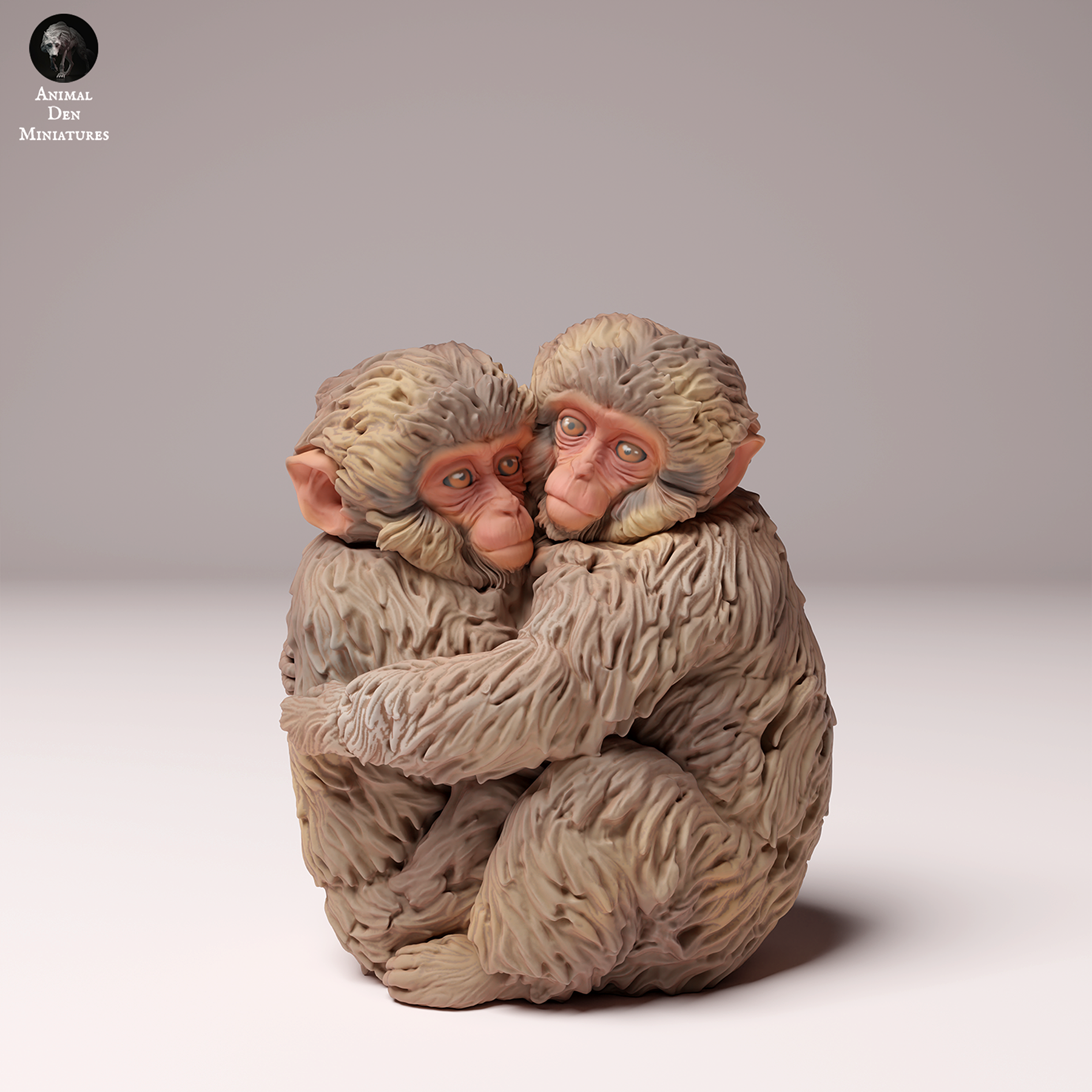 Japanese Macaque Infants Hug