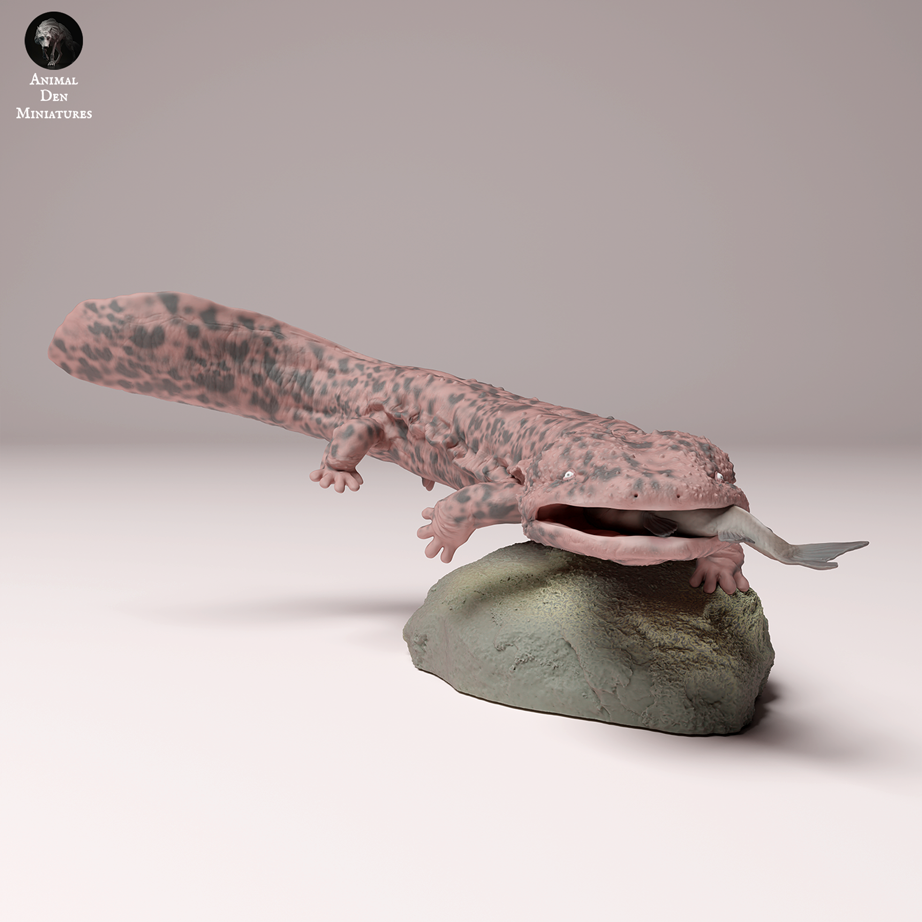 Japanese Giant Salamander with Fish
