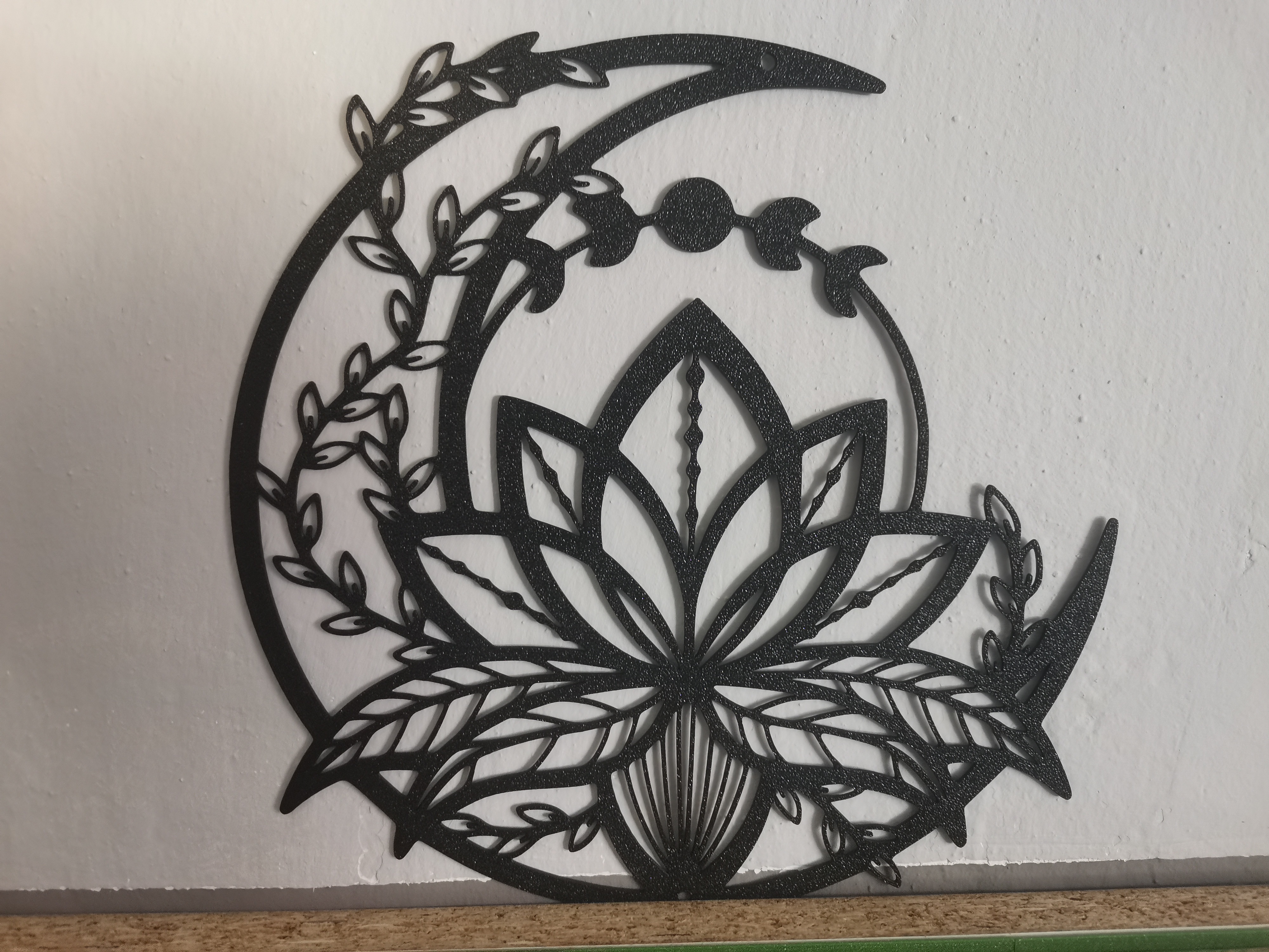 Moon and Lotus wall art