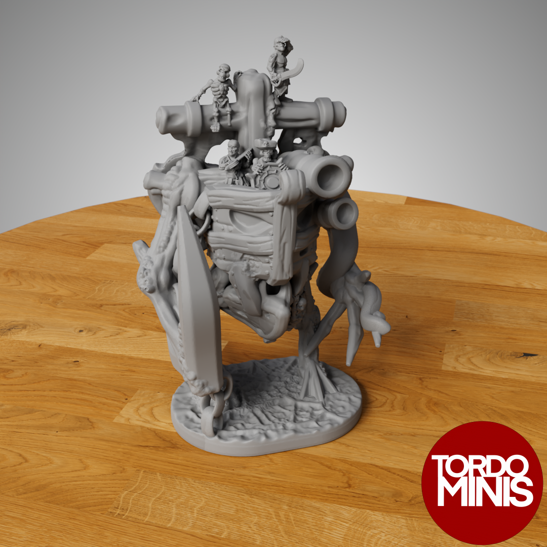 Blood and rum: Necroship Golem (10mm scale)