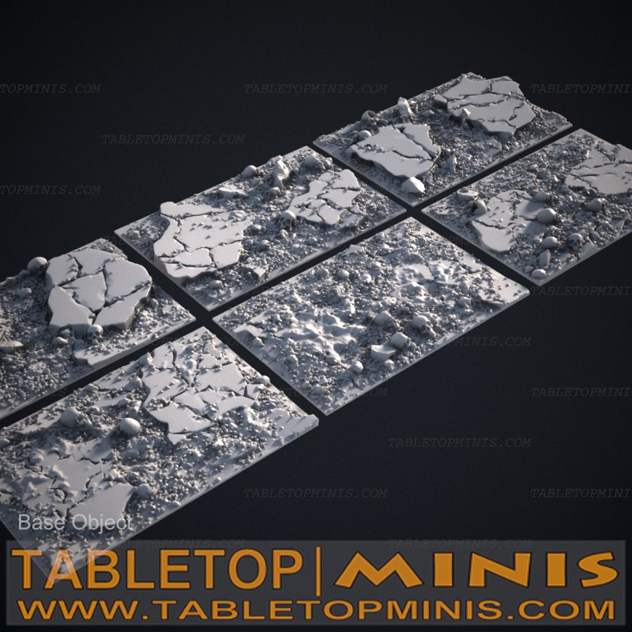 Cracked Earth 40mmx60mm Rectangular Bases Topper