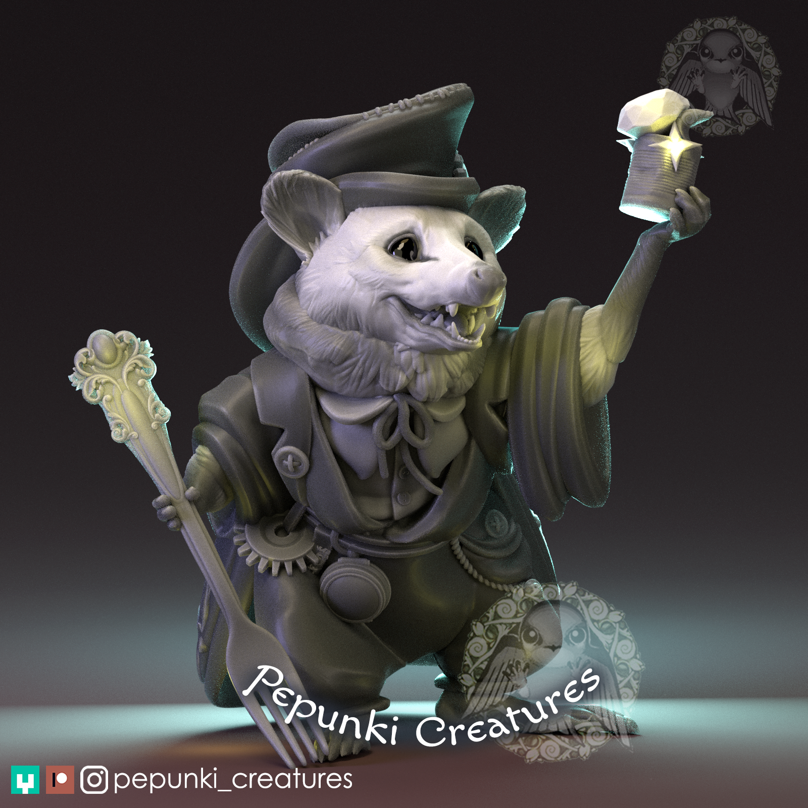Opossum metall/tin Collector
