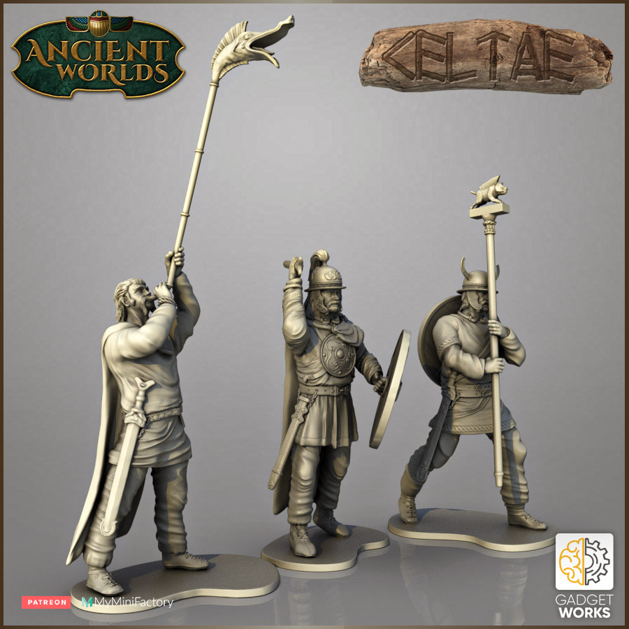 Celtic Command, Chieftain Carnyx and banner