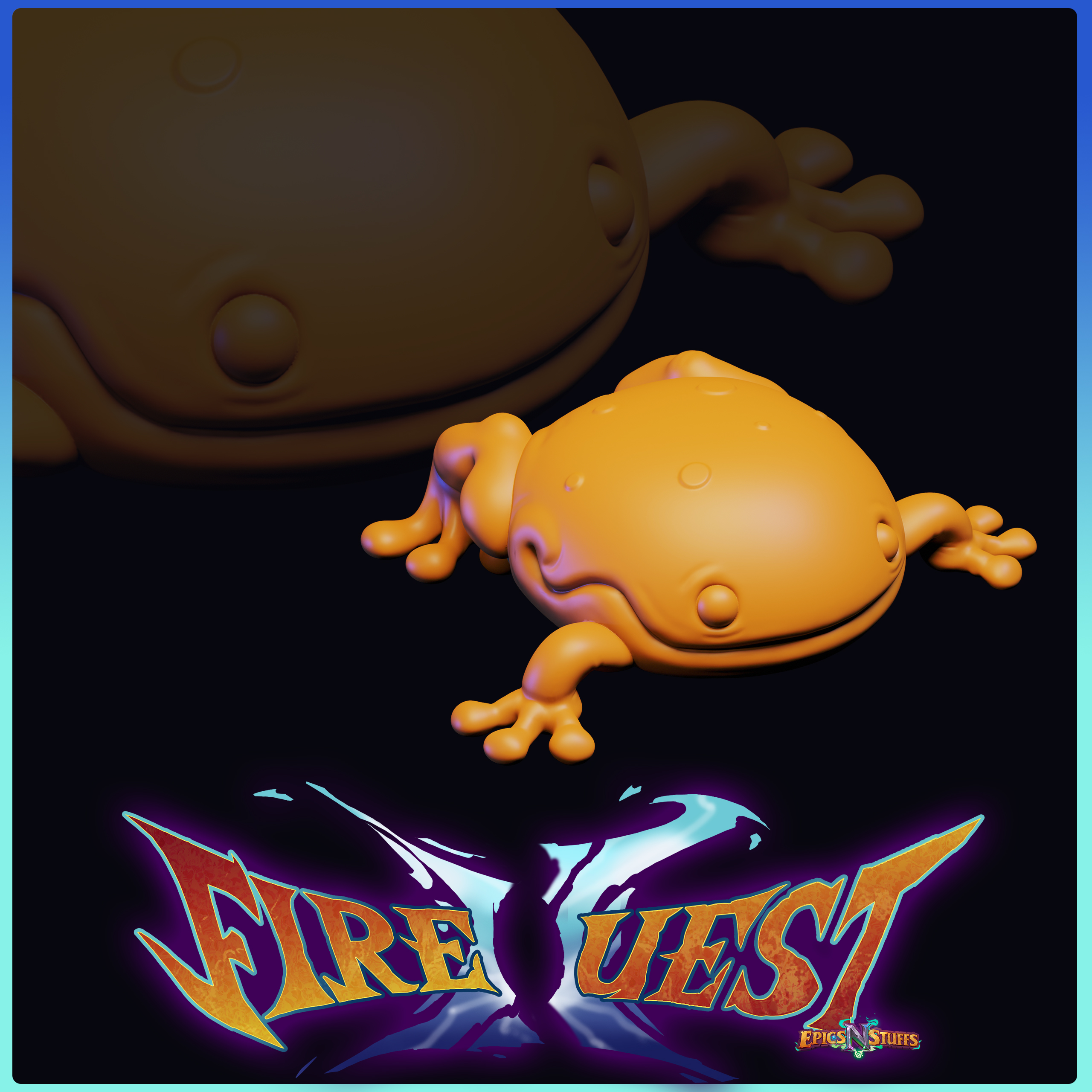 Hopper, Fire Quest II Miniature/Statue - Pre-Supported