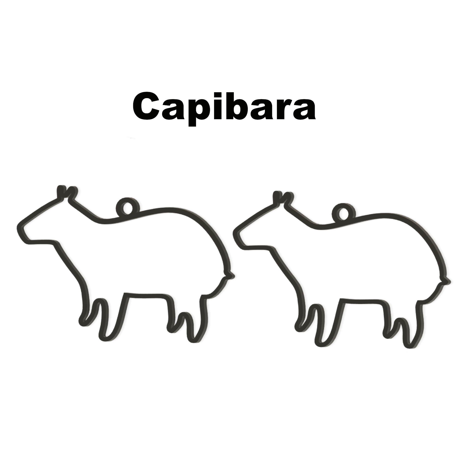 Capibara Earrings – 3D Printable Charm for Unique Accessories