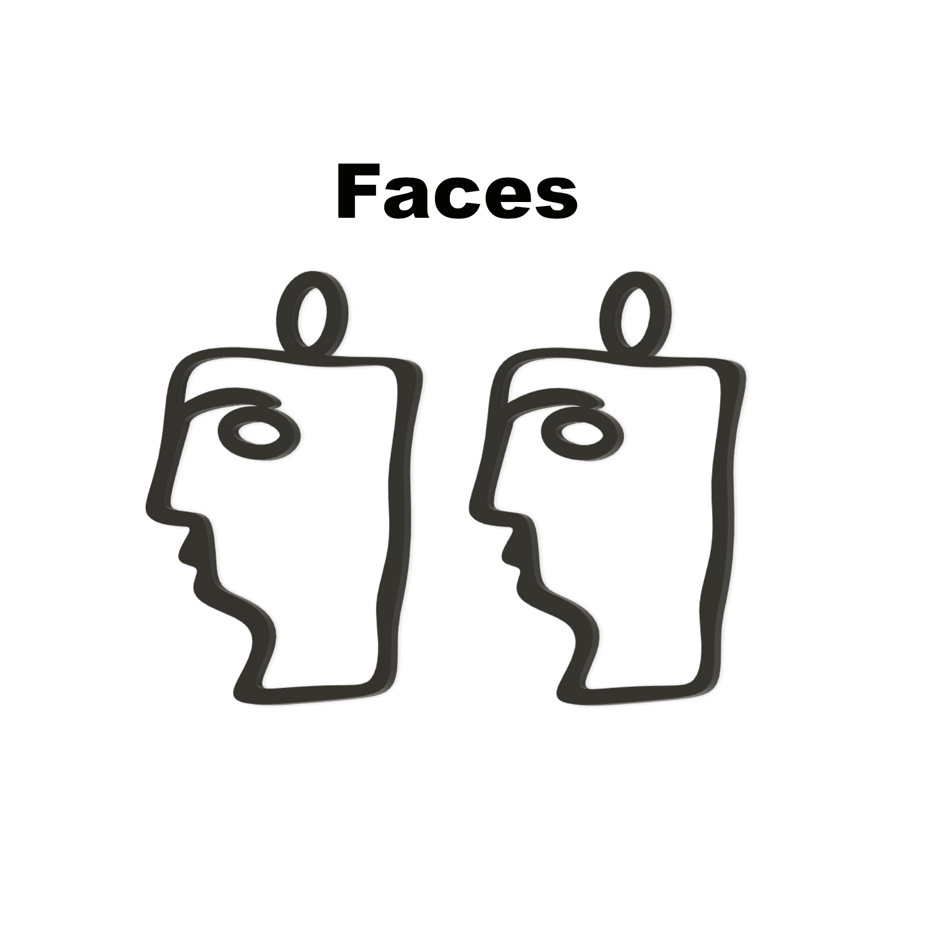 Face Earrings - 3D Printable Jewelry Design ??