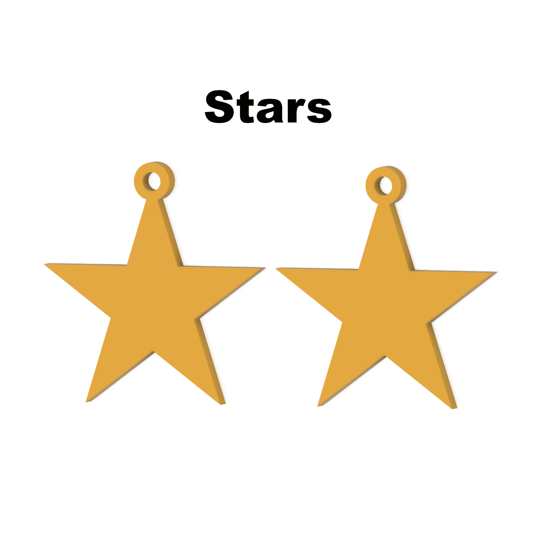 ⭐ Star Earrings for 3D Printing ⭐