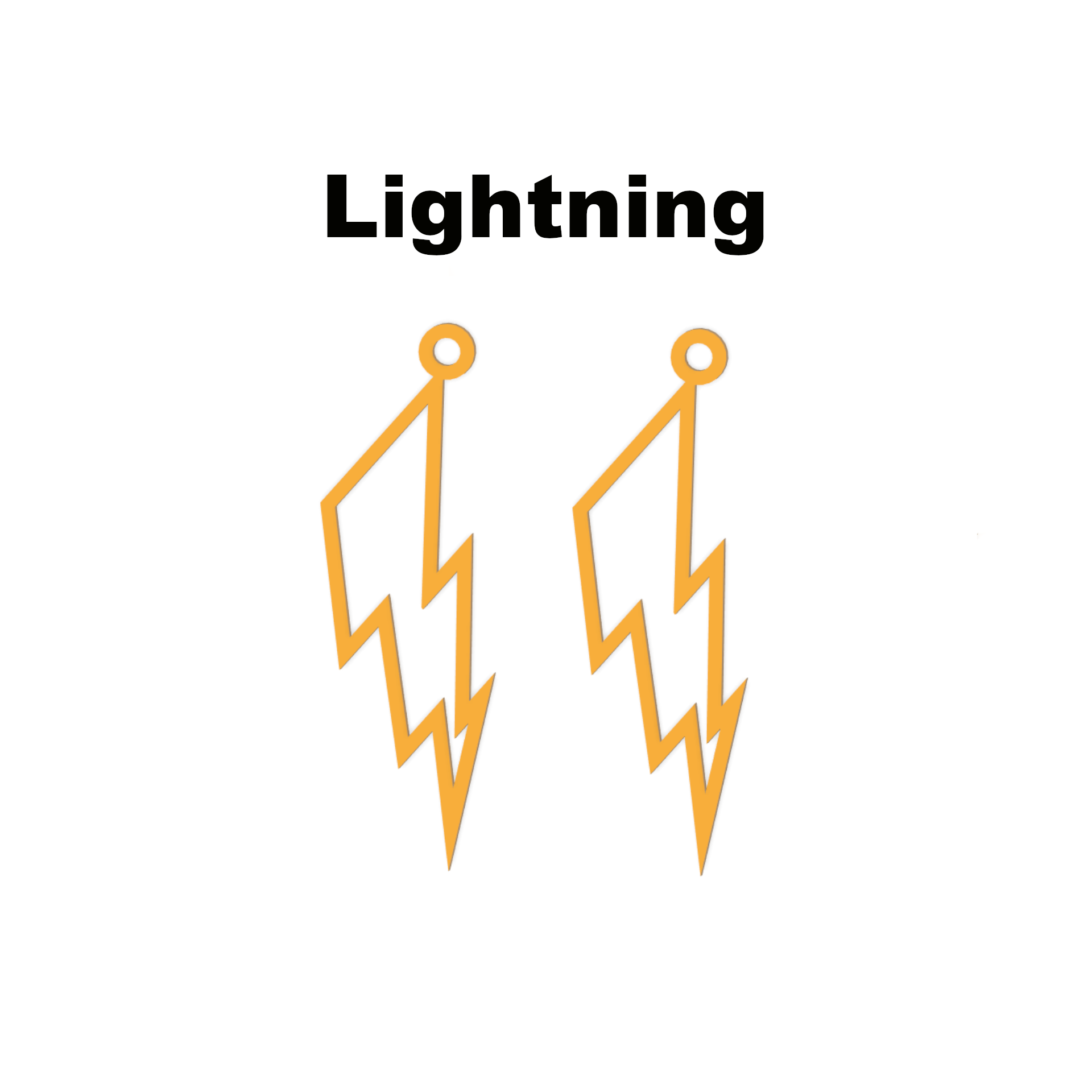 Lightning Earrings for 3D Printing ⚡✨
