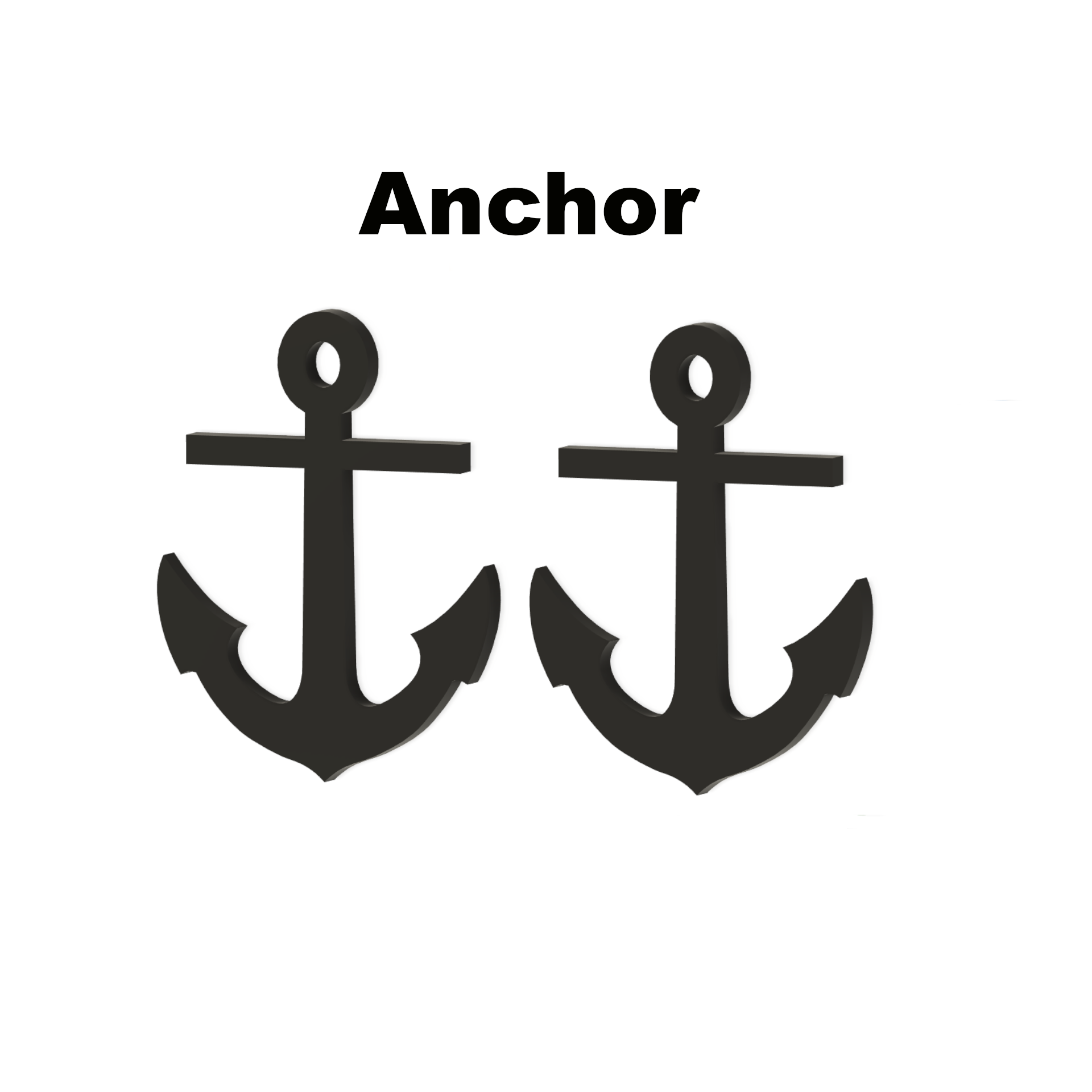 Anchor Earrings – Nautical-Inspired Jewelry for 3D Printing ⚓✨