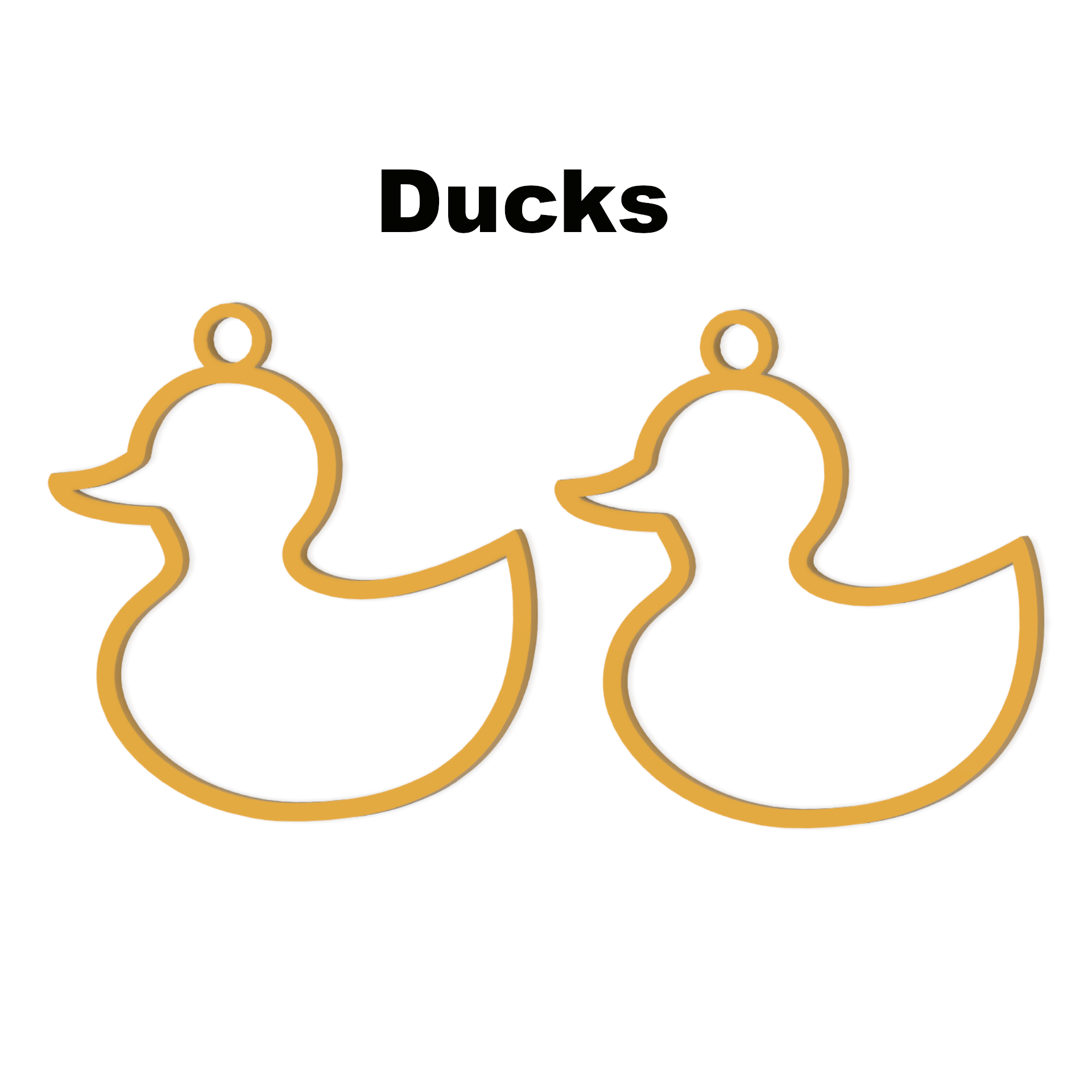 Rubber Duck Earrings ?✨