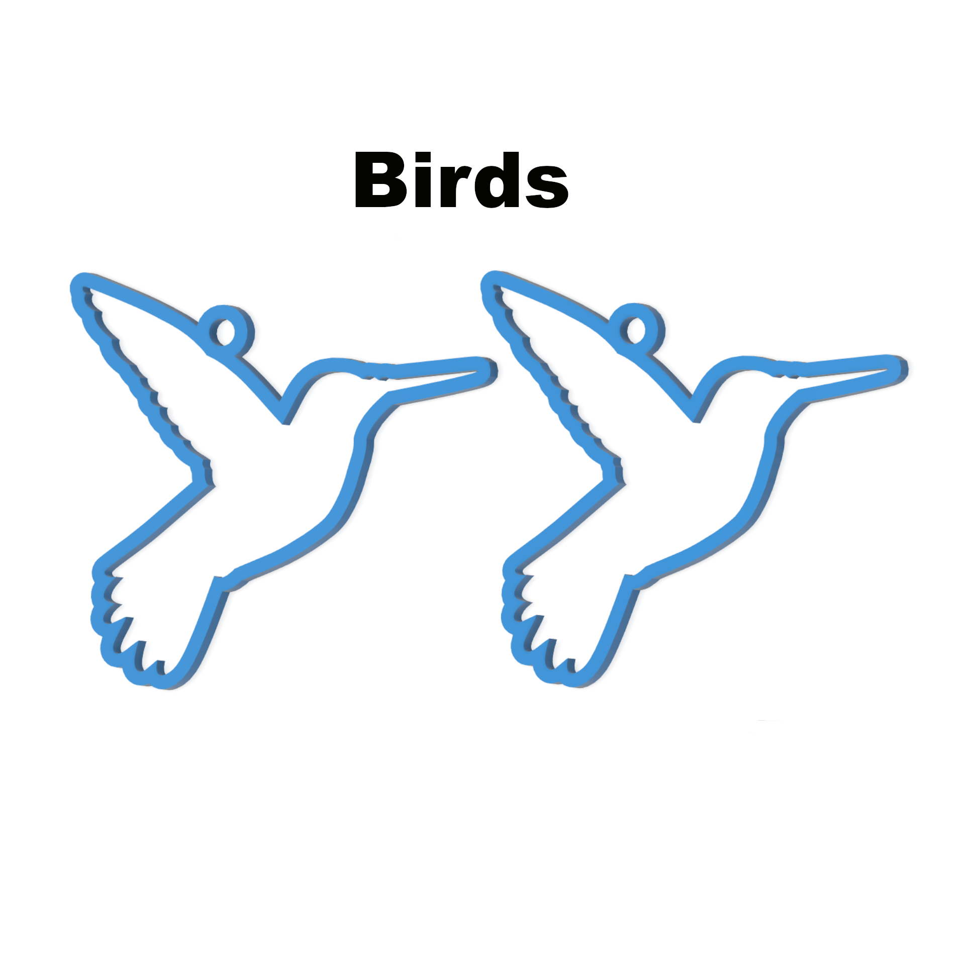 Bird Earrings - 3D Printable Jewelry ?✨