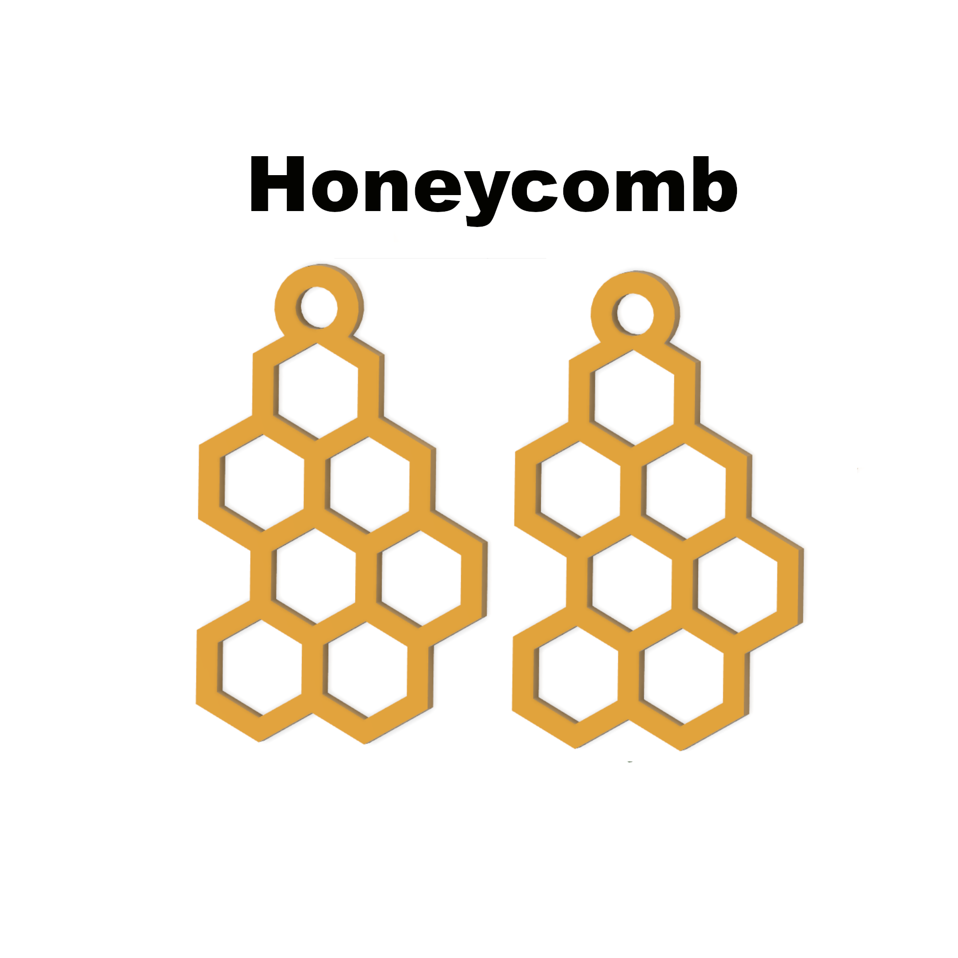 ? Honeycomb Earrings - 3D Printable Beauty
