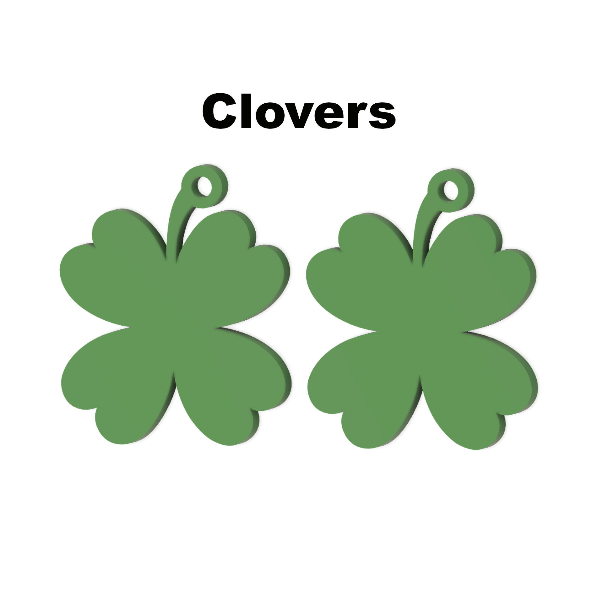 ? Clover Earrings - 3D Printable Design ?