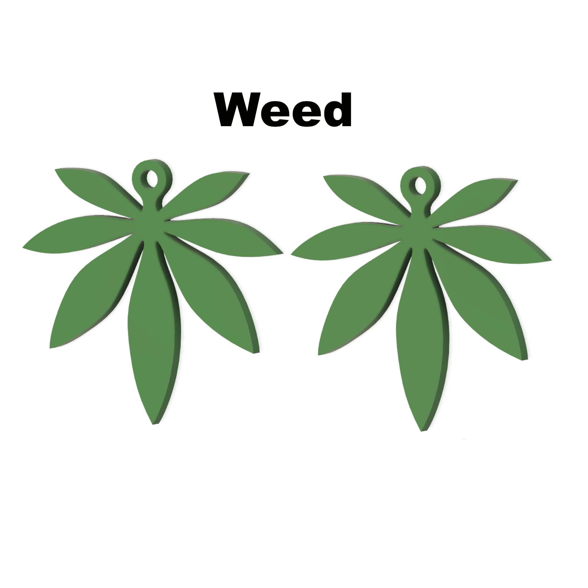 Weed Earrings – 3D Printable Cannabis-Inspired Jewelry ??