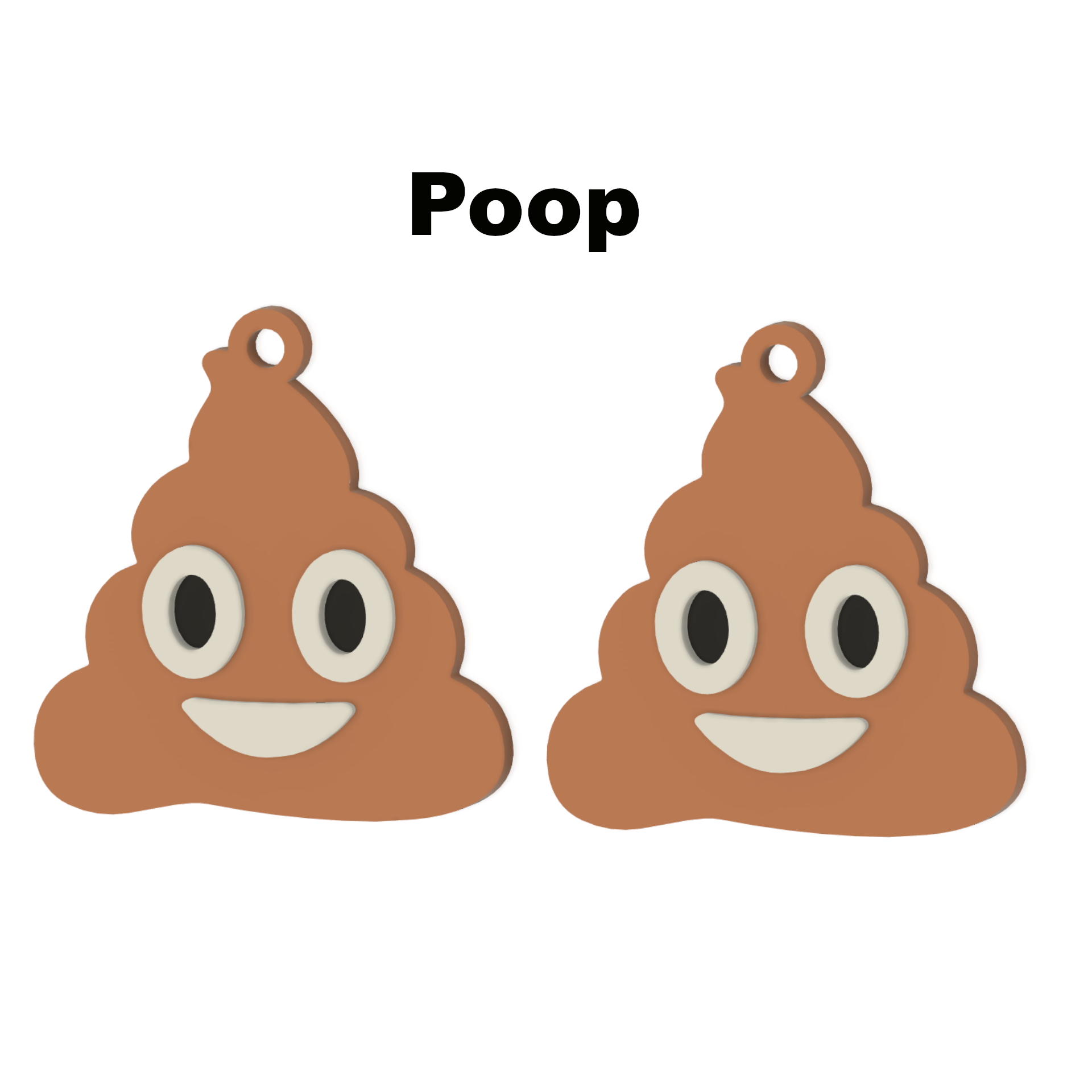 Poop Emoji Earrings - 3D Printable ?✨