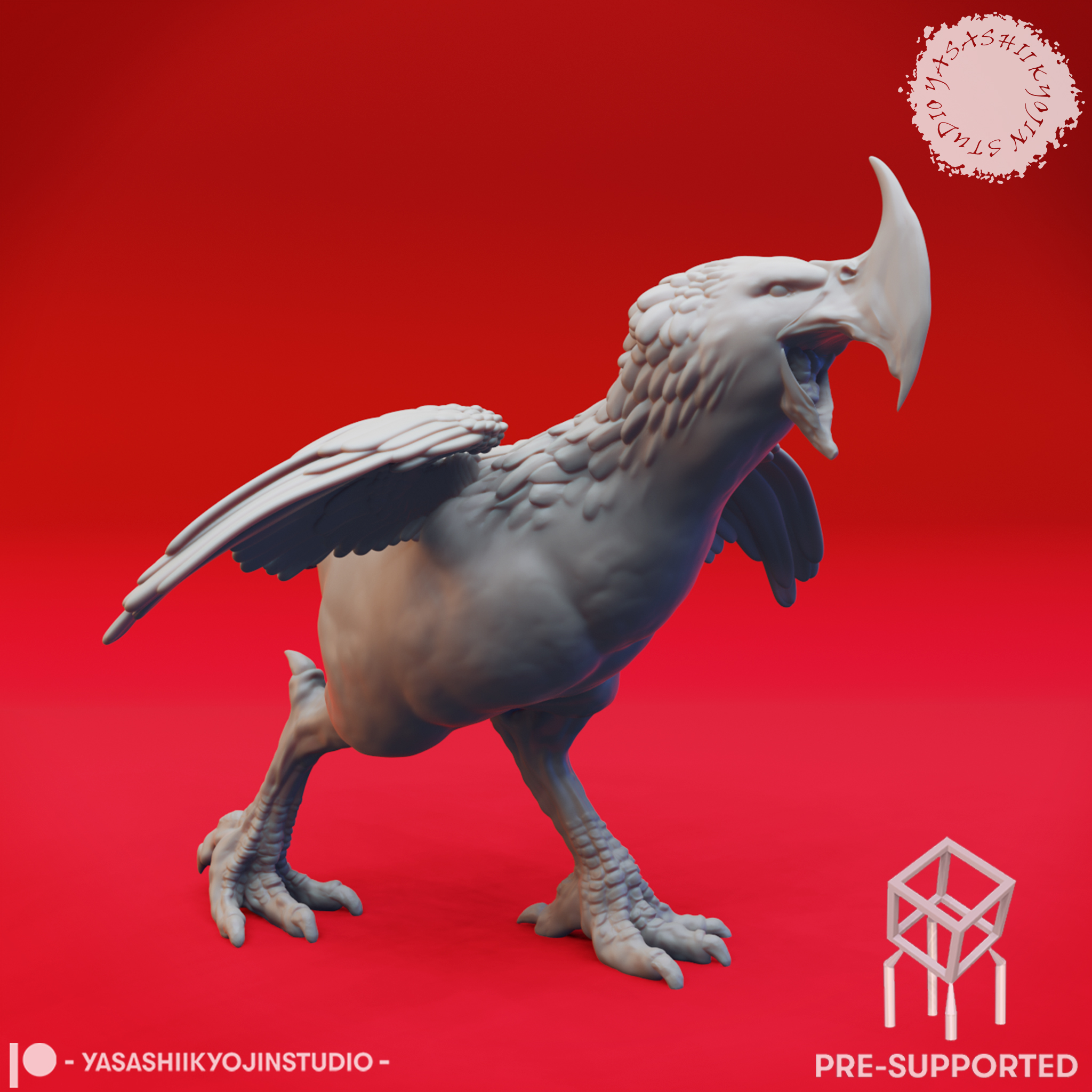 Screeching Axe Beak - Tabletop Miniature (Pre-Supported)