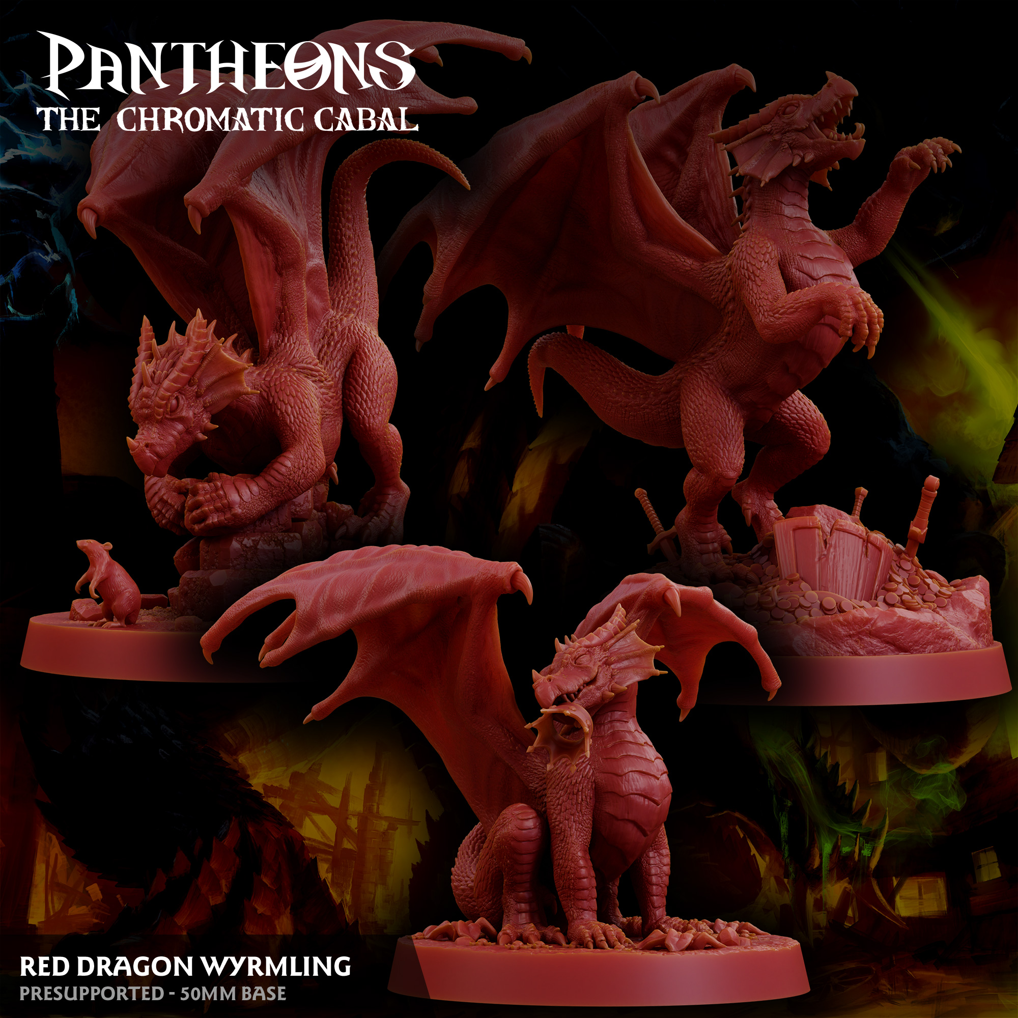 Pantheons: Wyrmling Red Dragons