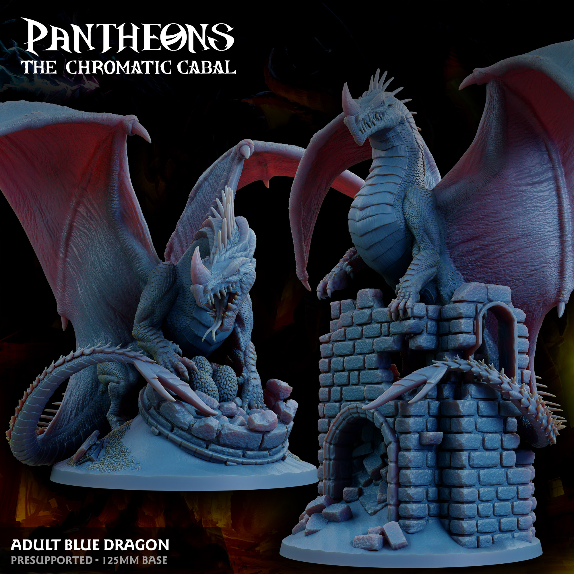 Pantheons: Adult Blue Dragon