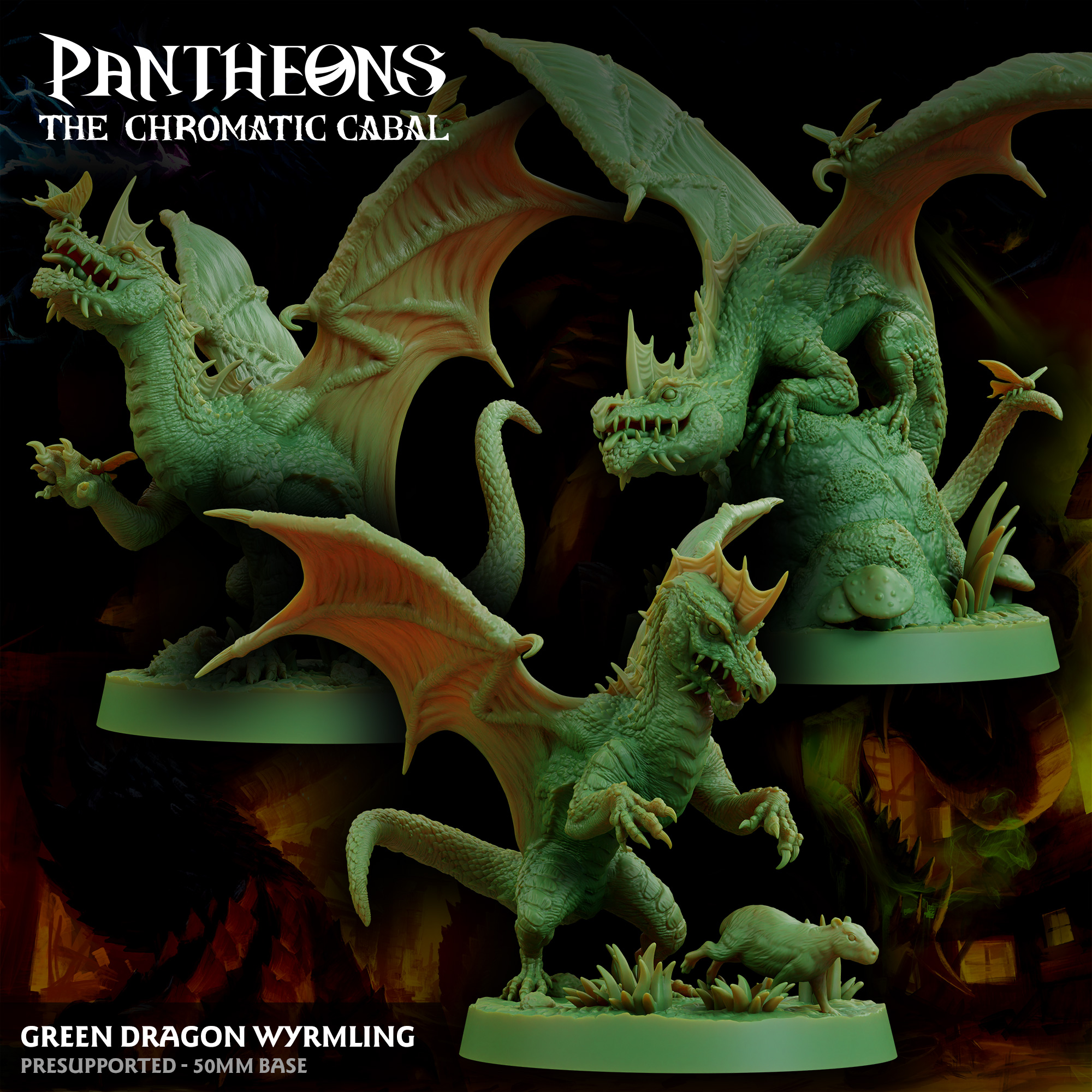 Pantheons: Wyrmling Green Dragon
