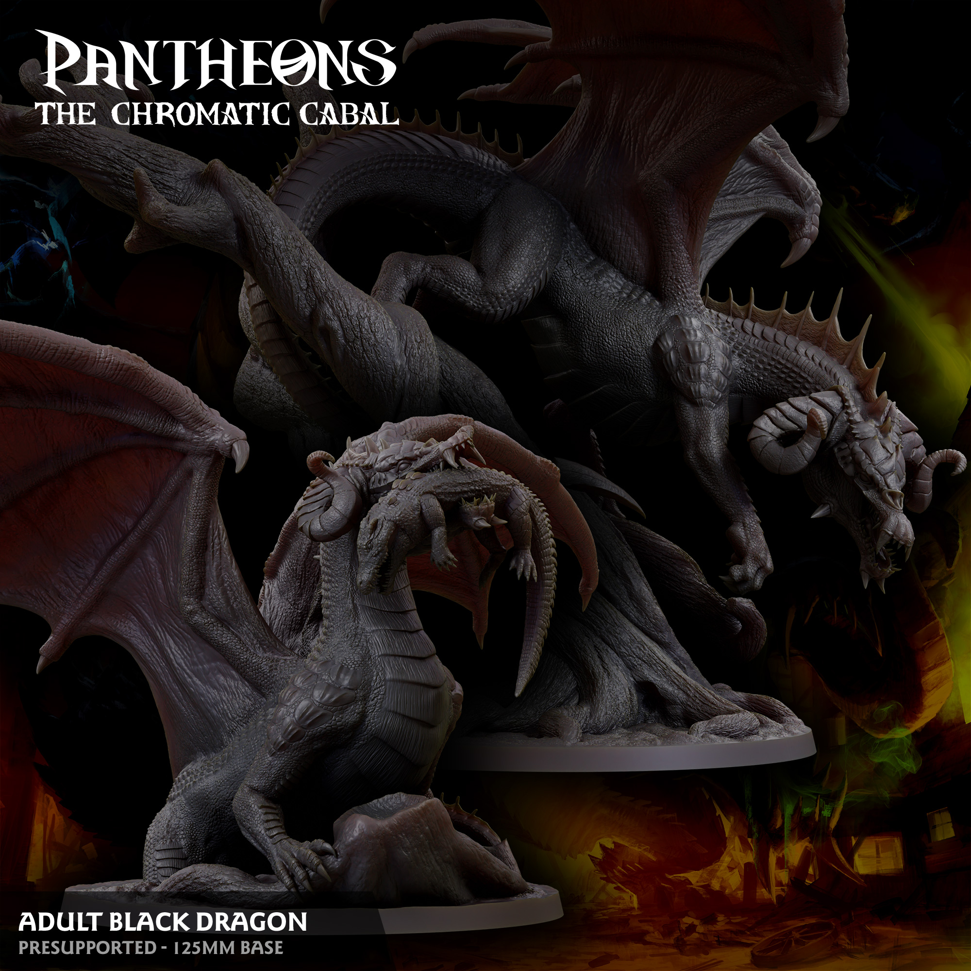 Pantheons: Adult Black Dragon