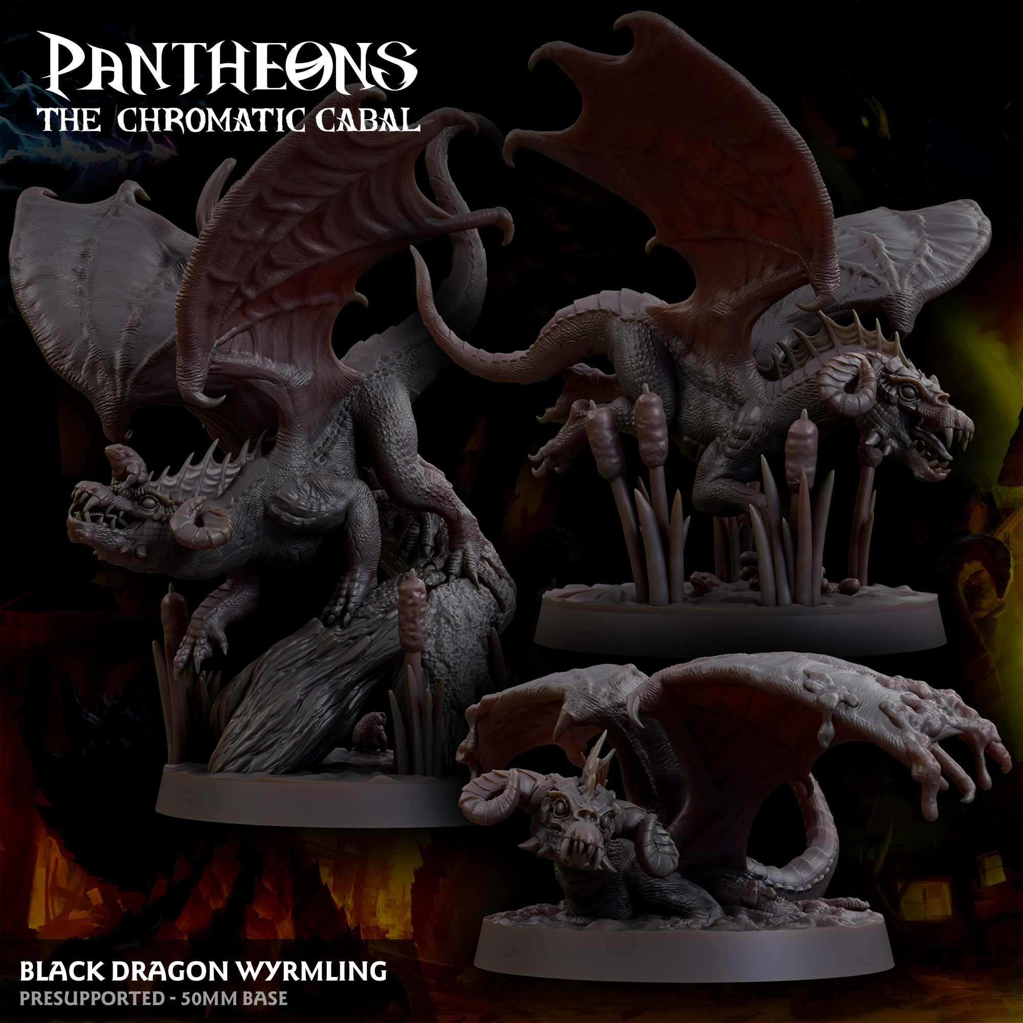Pantheons: Wyrmling Black Dragon