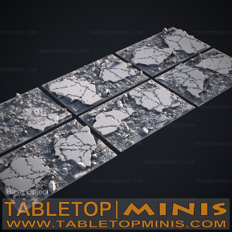 Cracked Earth 50mmx75mm Rectangular Bases Topper